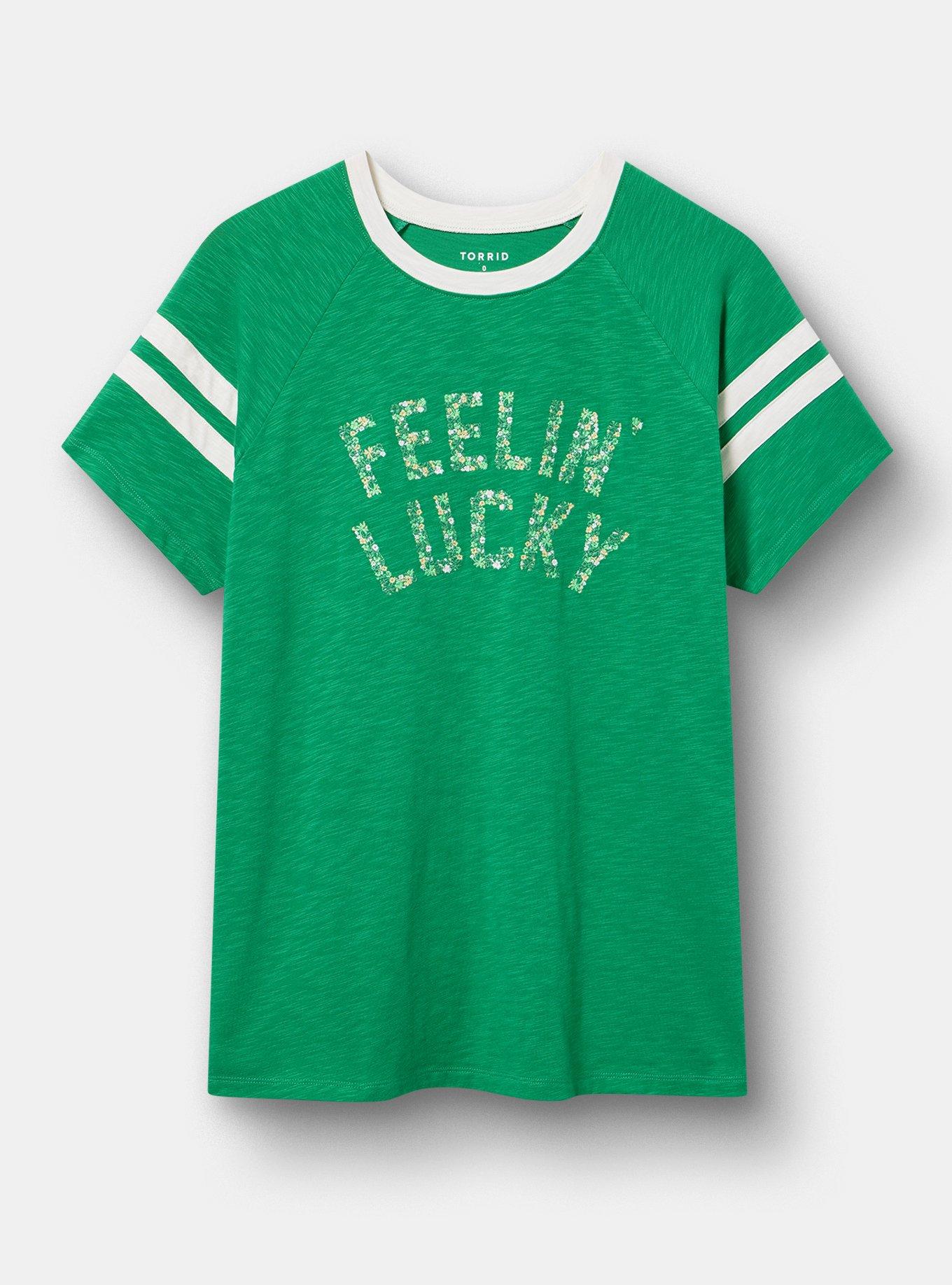 Plus Size Vintage Slub Classic Varsity Tee, FEELING LUCKY JELLY BEAN, hi-res