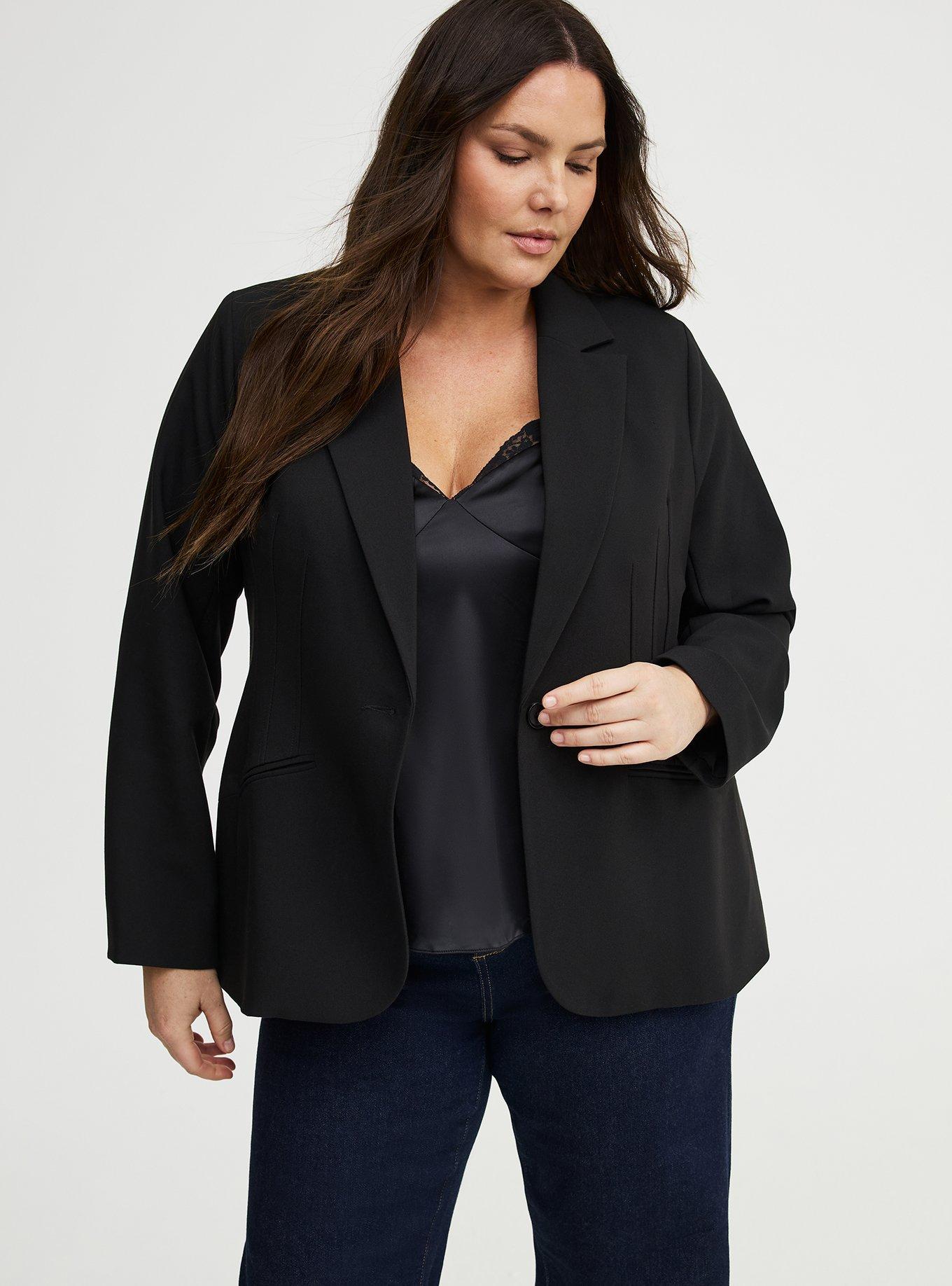 Tailored Blazer, DEEP BLACK, alternate