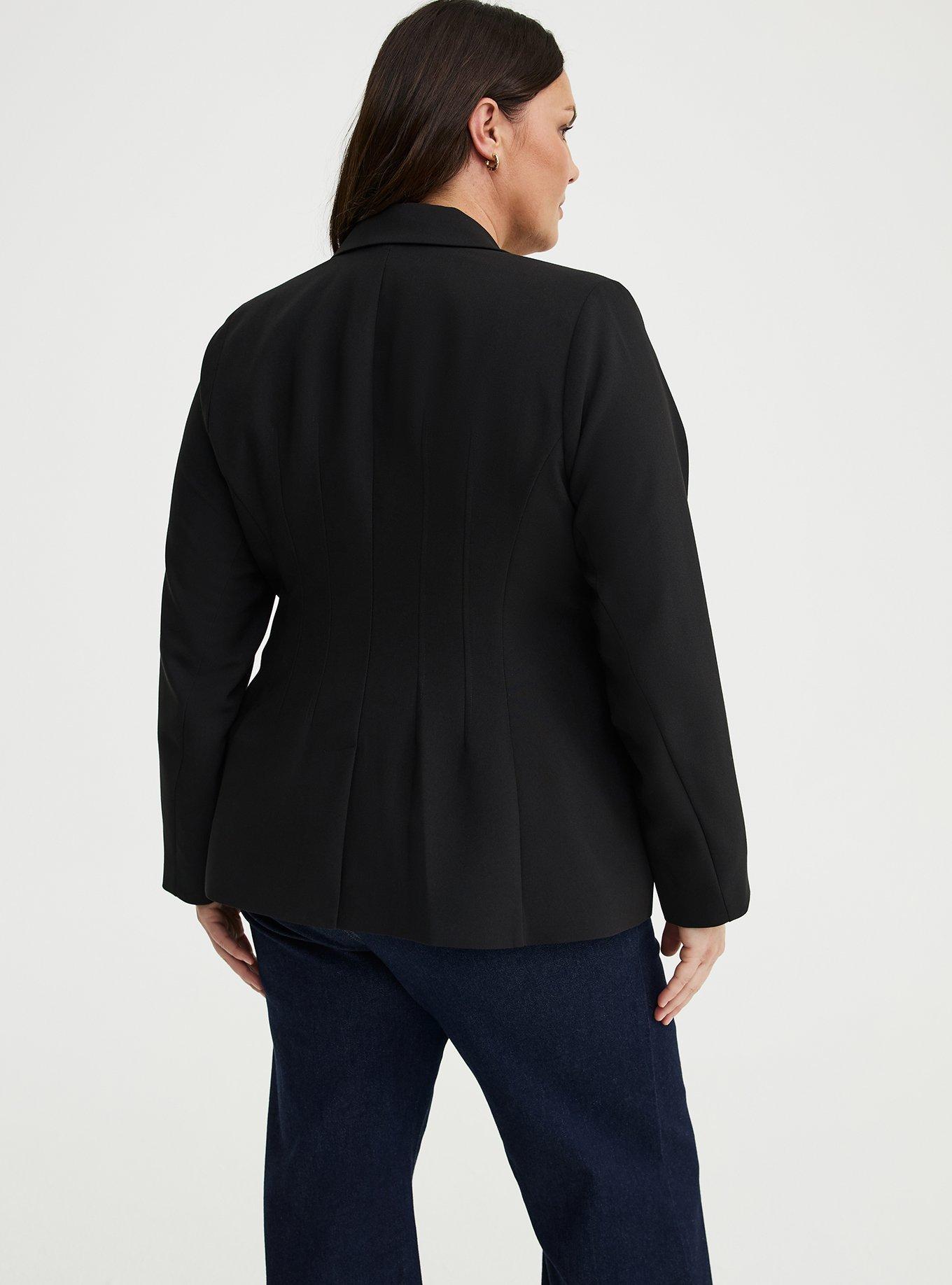 Tailored Blazer, DEEP BLACK, alternate
