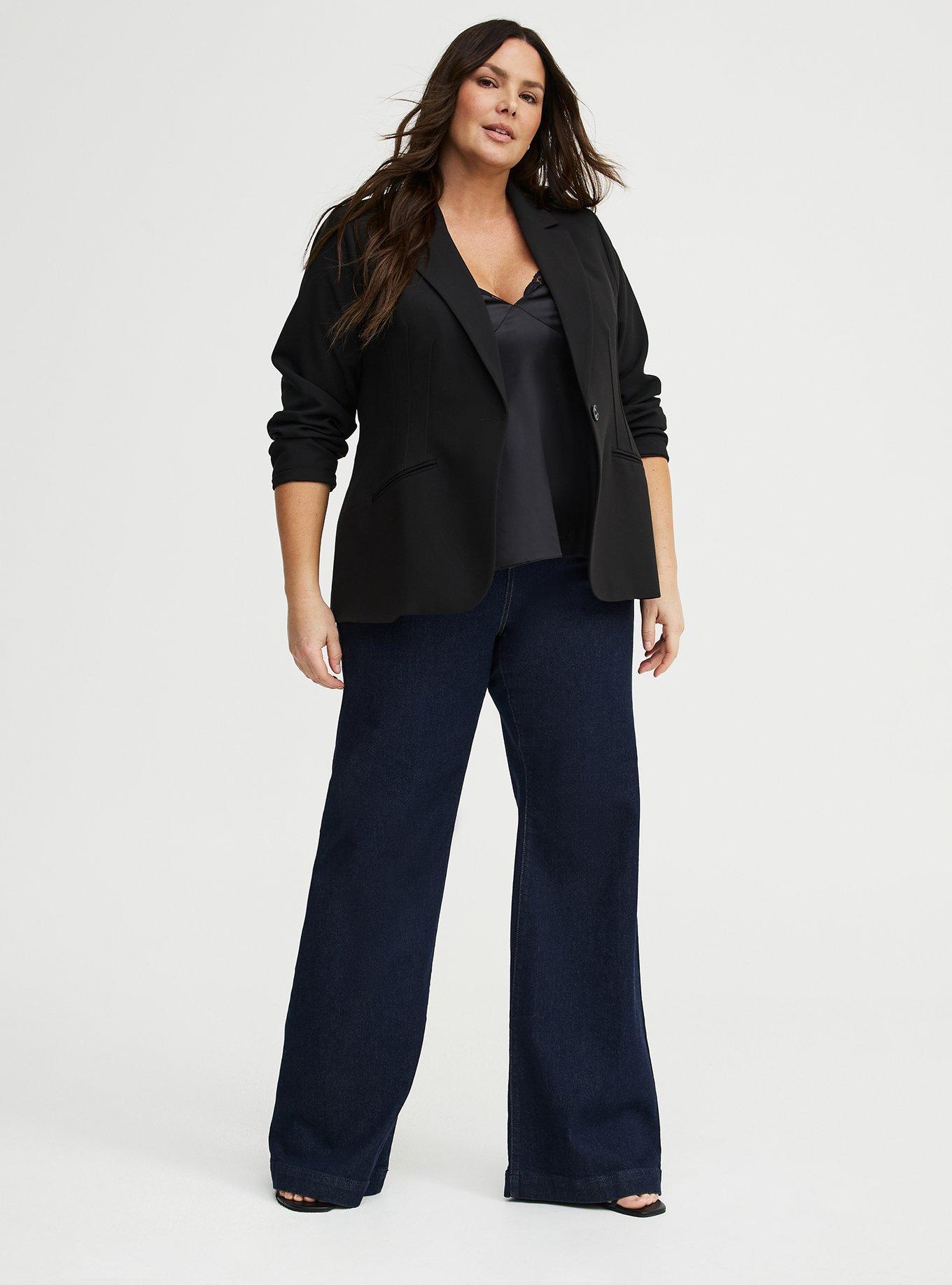 Tailored Blazer, DEEP BLACK, alternate