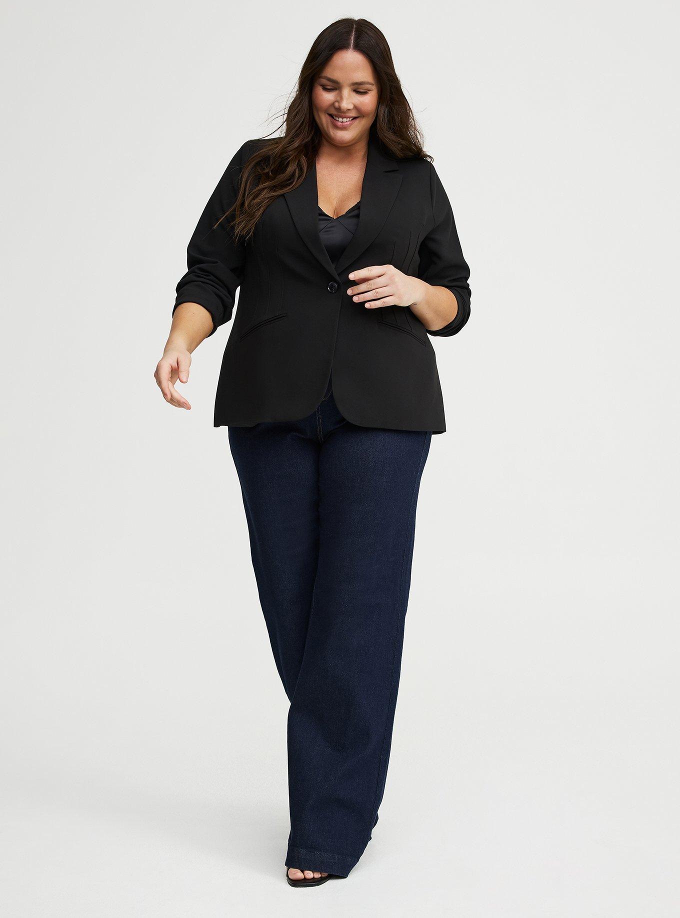 Tailored Blazer, DEEP BLACK, alternate