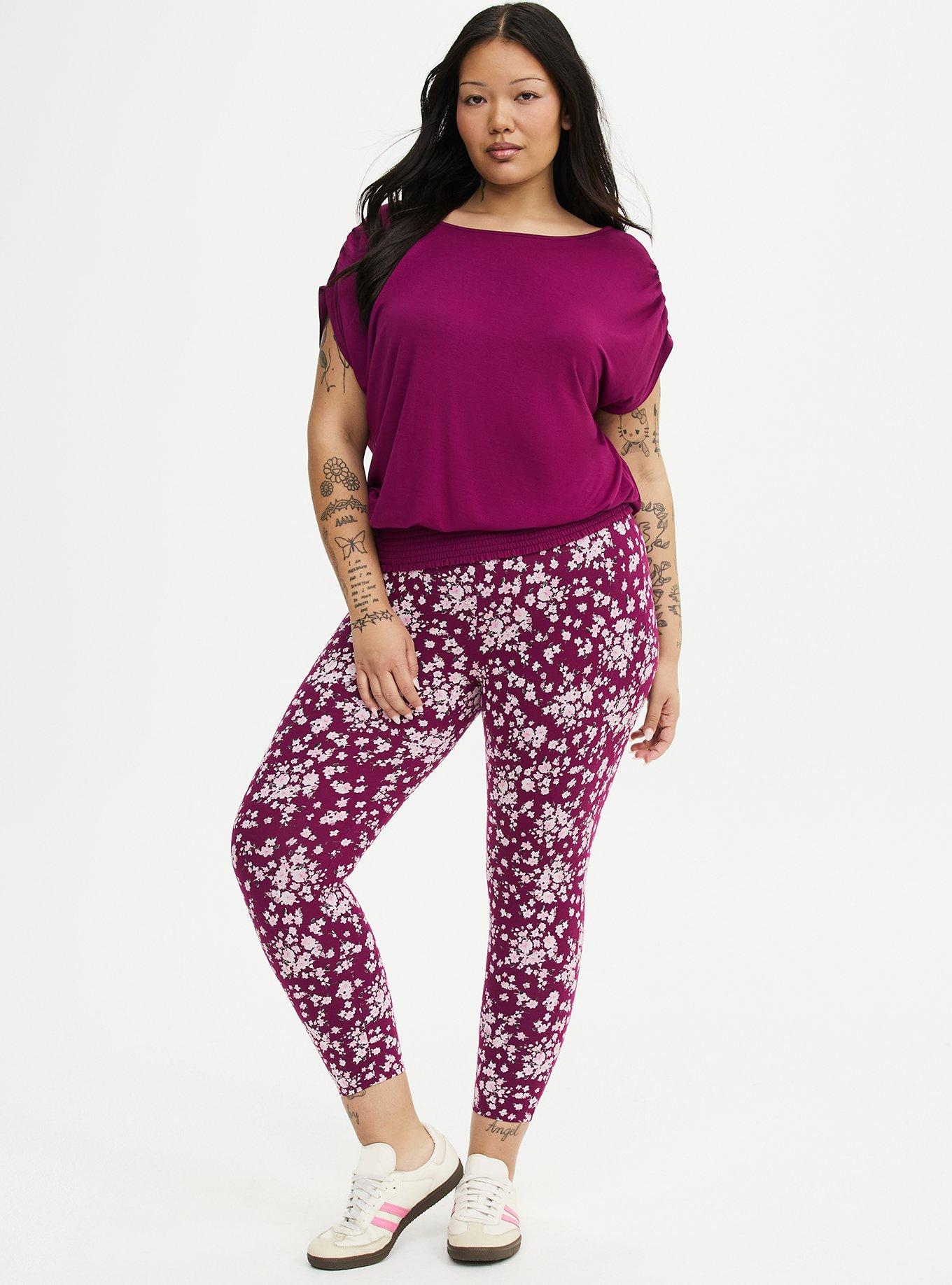 Super Soft Jersey Banded Dolman Top, PLUM CASPIA, alternate