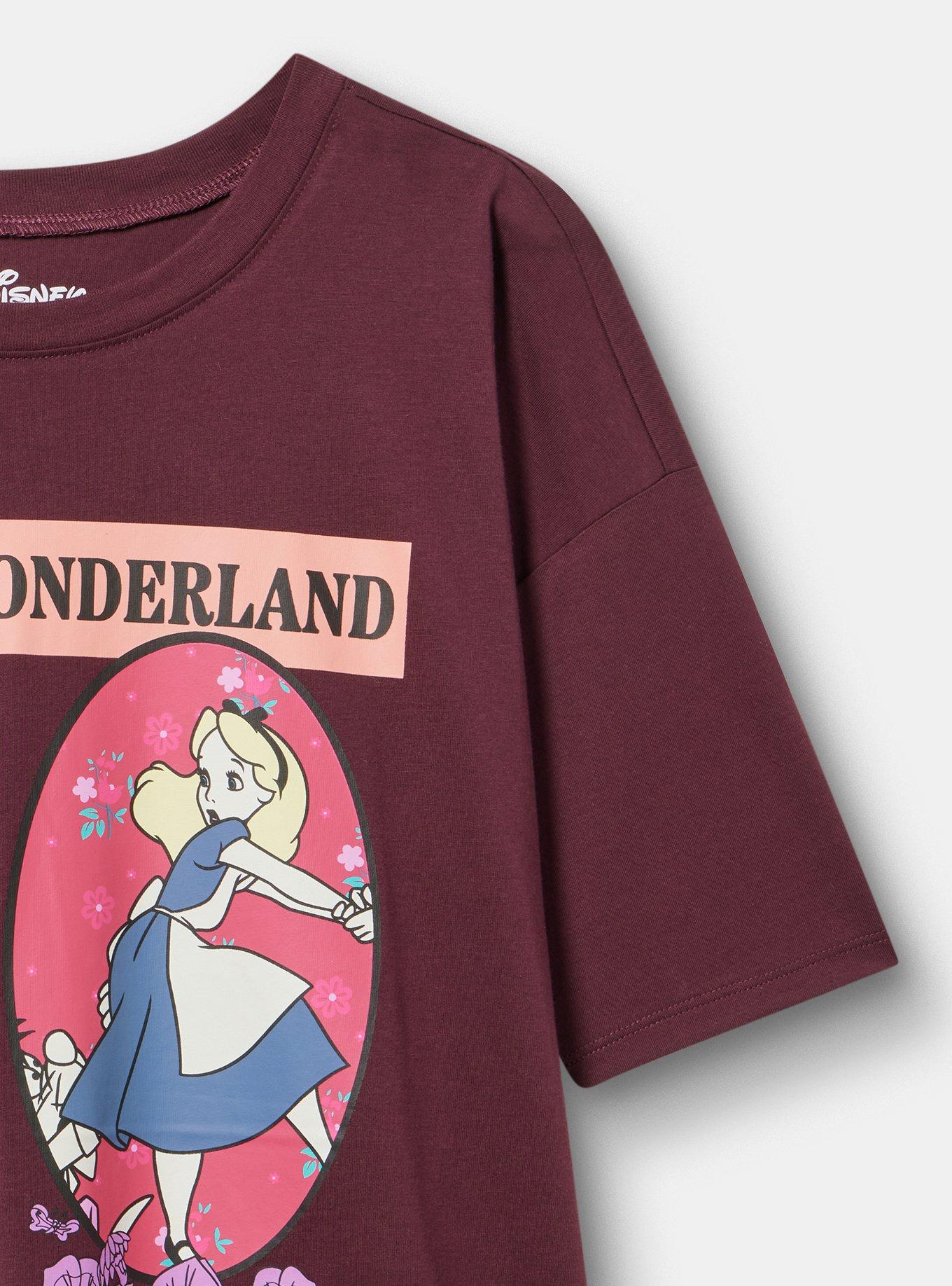 Disney Alice In Wonderland Oversized Cotton Crew Tee, ALICE IN WONDERLAND COMIC WINETASTING, alternate