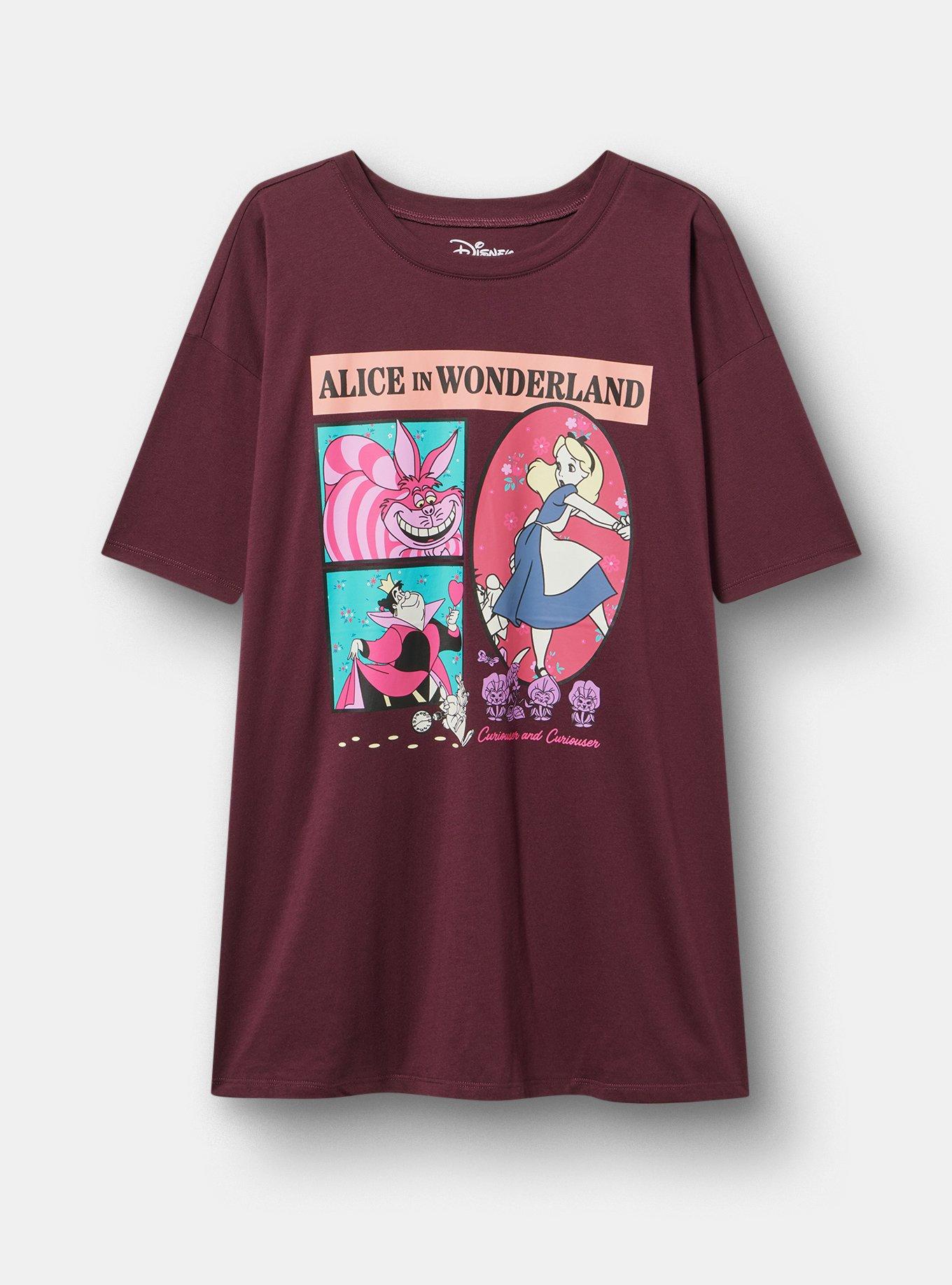 Disney Alice In Wonderland Oversized Cotton Crew Tee, ALICE IN WONDERLAND COMIC WINETASTING, hi-res