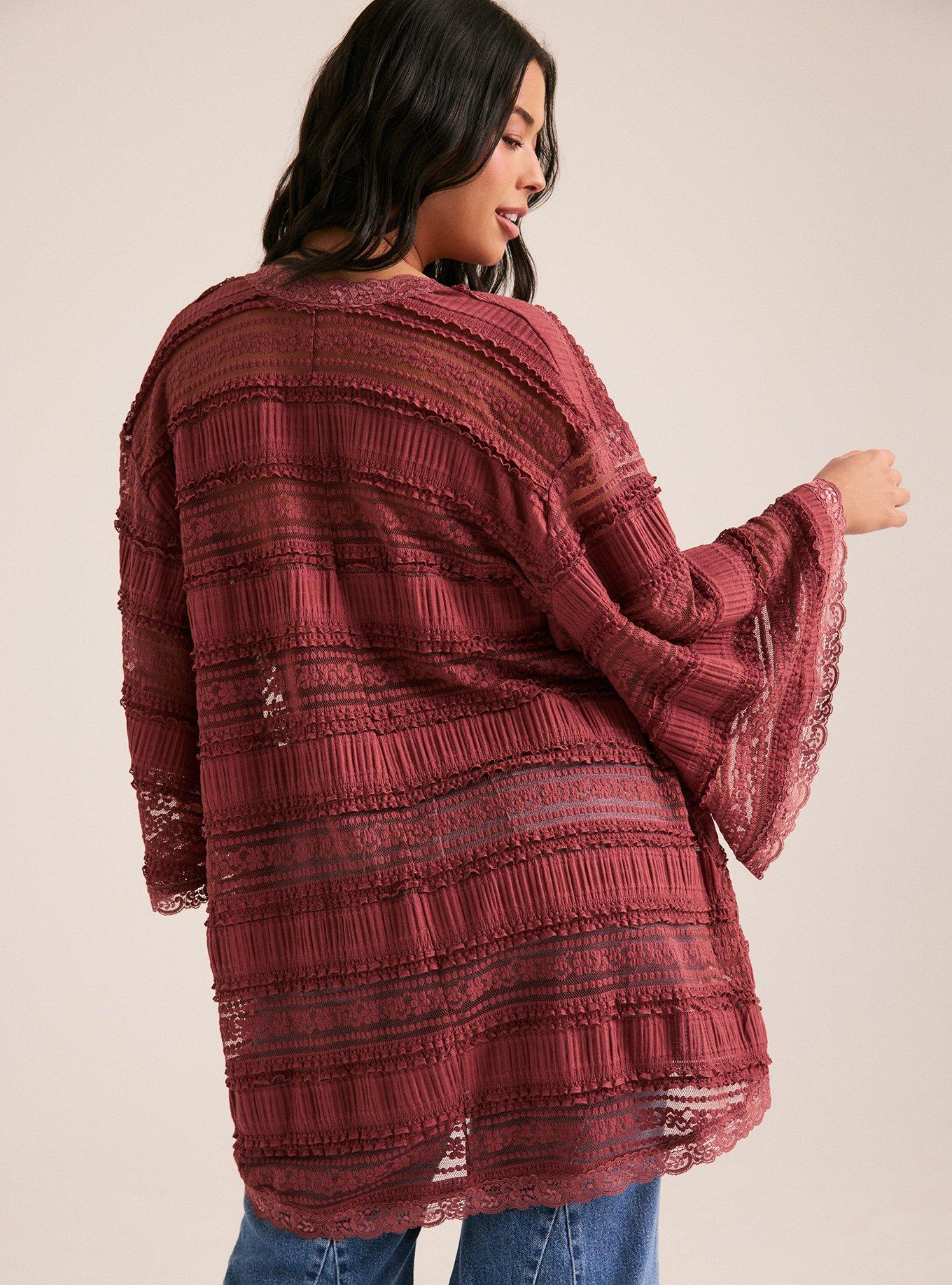 Festi Lace Kimono, APPLE BUTTER, alternate