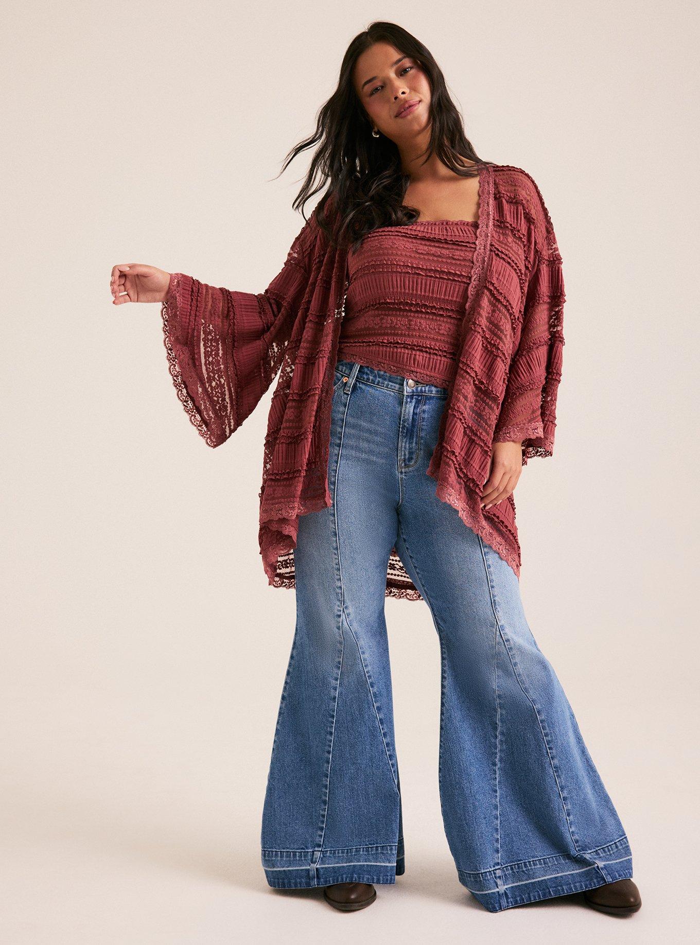 Festi Lace Kimono, APPLE BUTTER, alternate