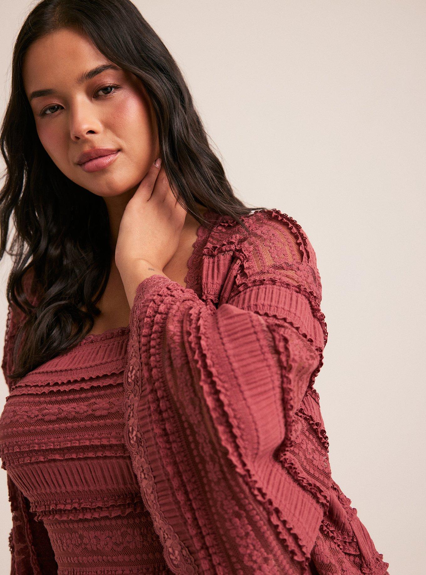 Festi Lace Kimono, APPLE BUTTER, alternate