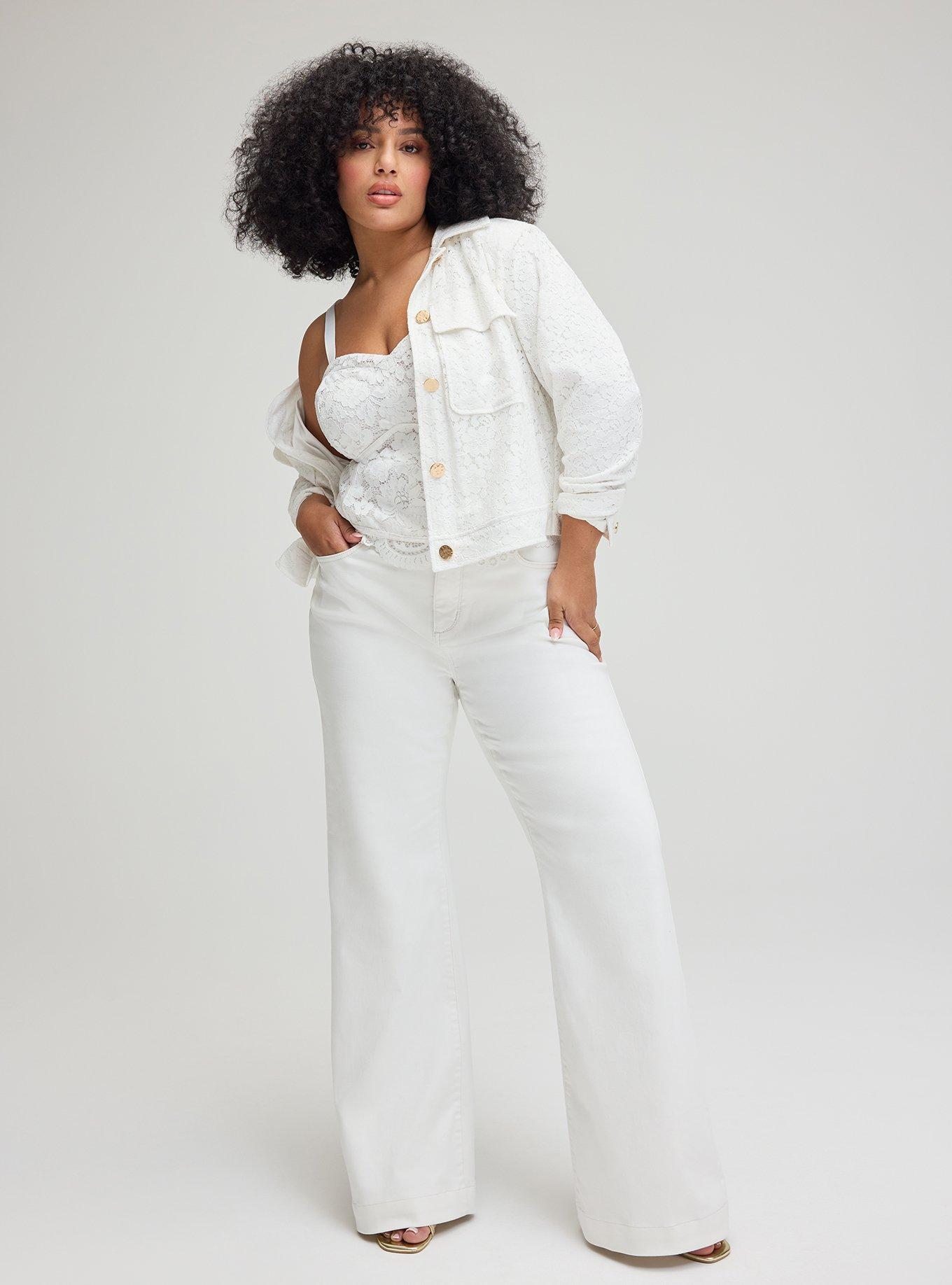 Studio Cropped Lace Jacket, BLANC DE BLANC, alternate