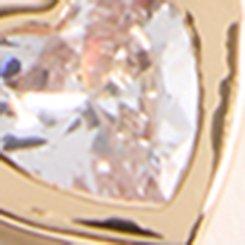 Plus Size Heart Pendant & Stud Set, GOLD, swatch