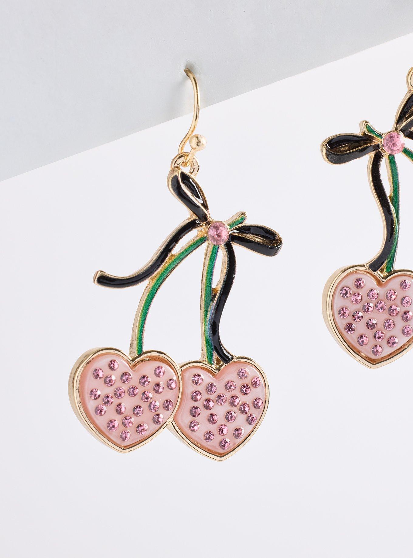 Cherry Bow Statement Earring, , alternate