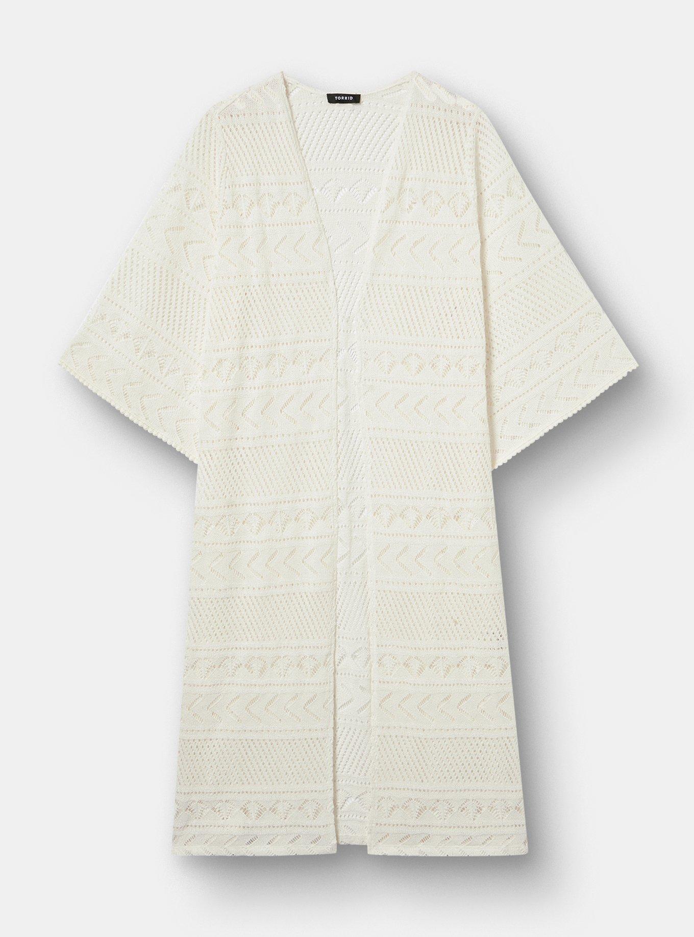 Crochet Kimono, WHISPER WHITE, hi-res