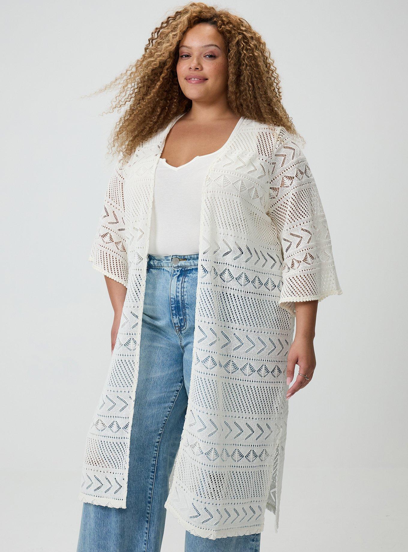 Plus Size - Crochet Kimono - Torrid
