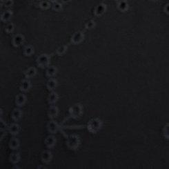 Eyelet Square Neck Top, DEEP BLACK, swatch