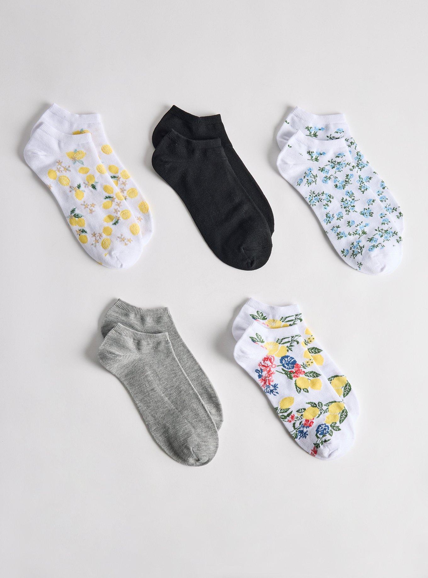 5-Pack Low-Cut Socks, LEMON, hi-res