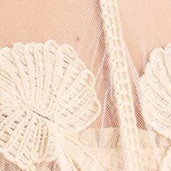Floral Applique Ruana, NATURAL, swatch