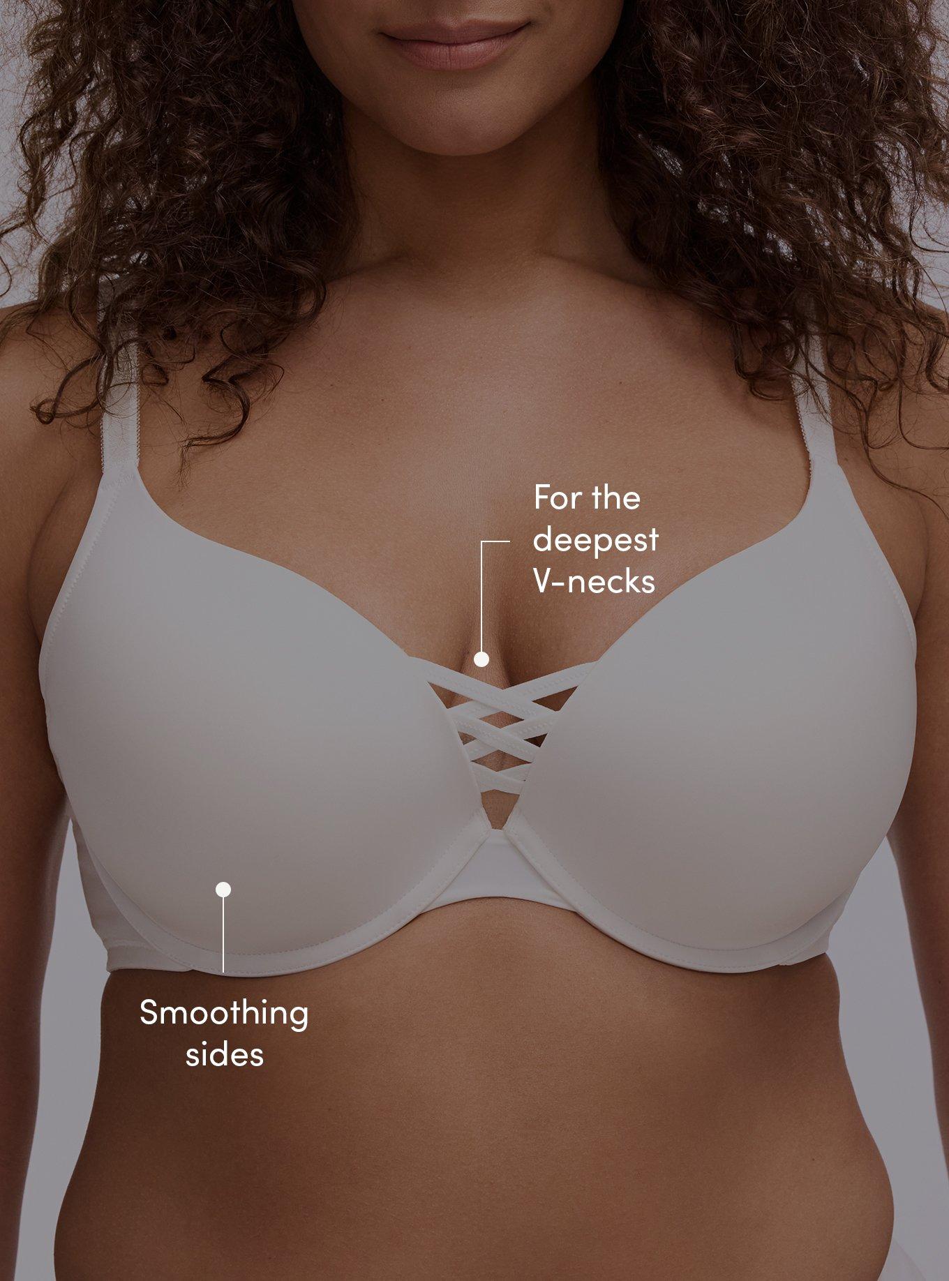 XO Plunge Push-Up Smooth Bra, CLOUD DANCER, alternate