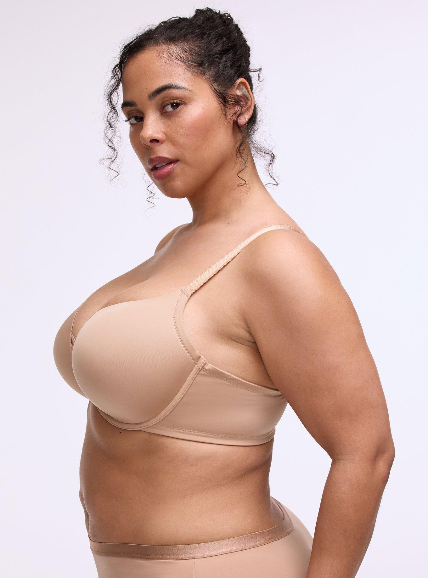 XO Plunge Push-Up Smooth Bra, LATTE TAN, alternate