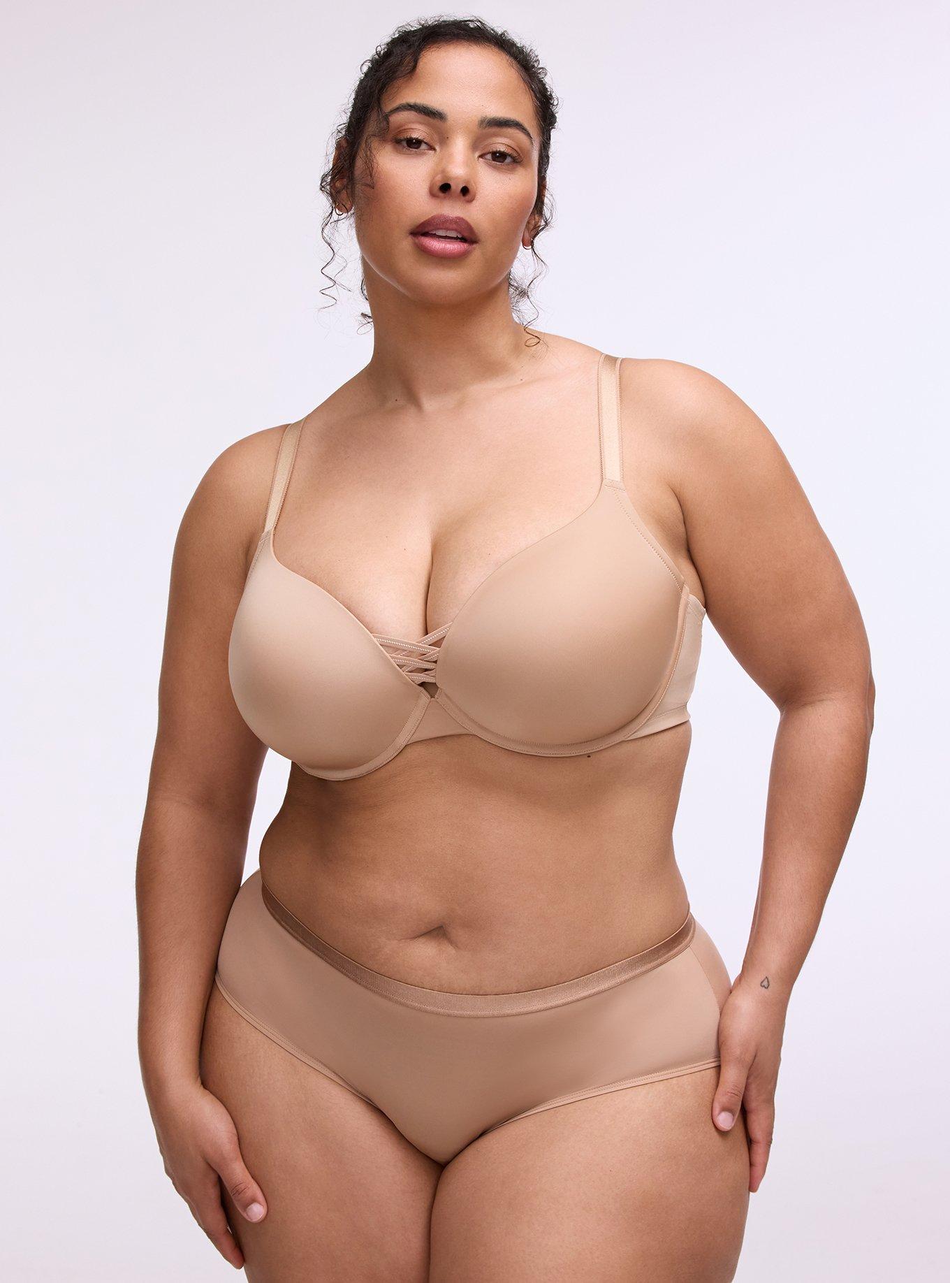 XO Plunge Push-Up Smooth Bra, LATTE TAN, hi-res