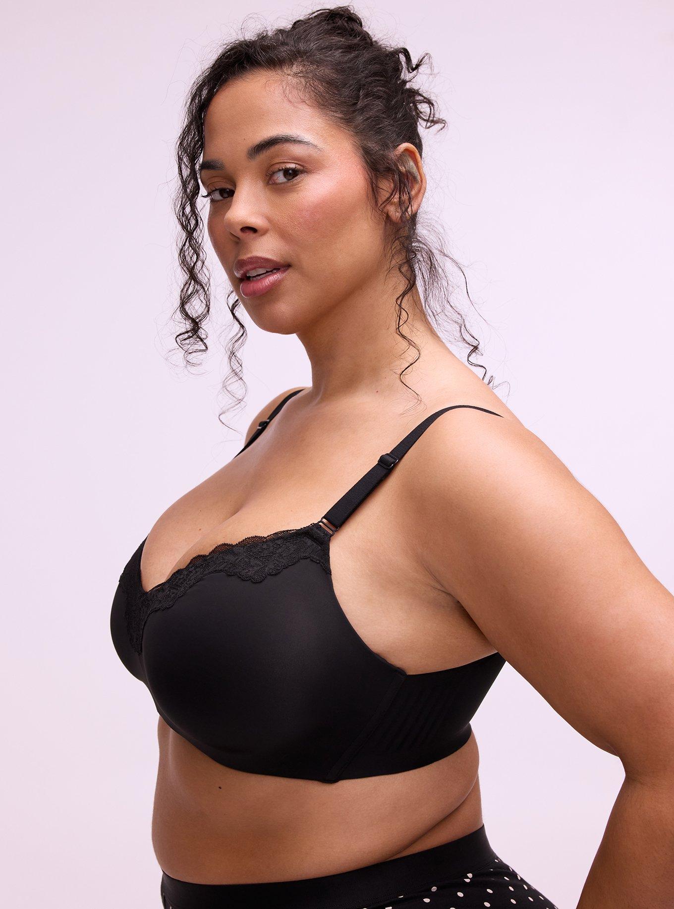 Cloud Wire-Free Lightly Lined Smooth Bra, RICH BLACK, alternate