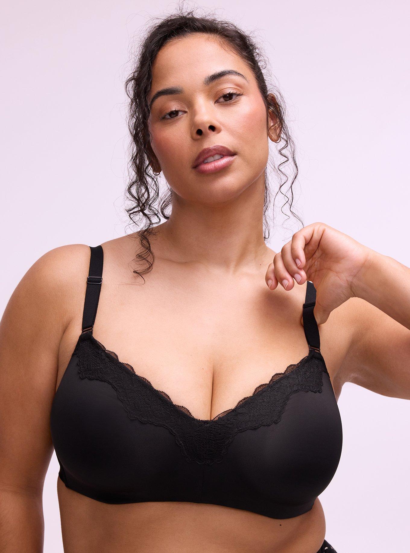 Cloud Wire-Free Lightly Lined Smooth Bra, RICH BLACK, hi-res