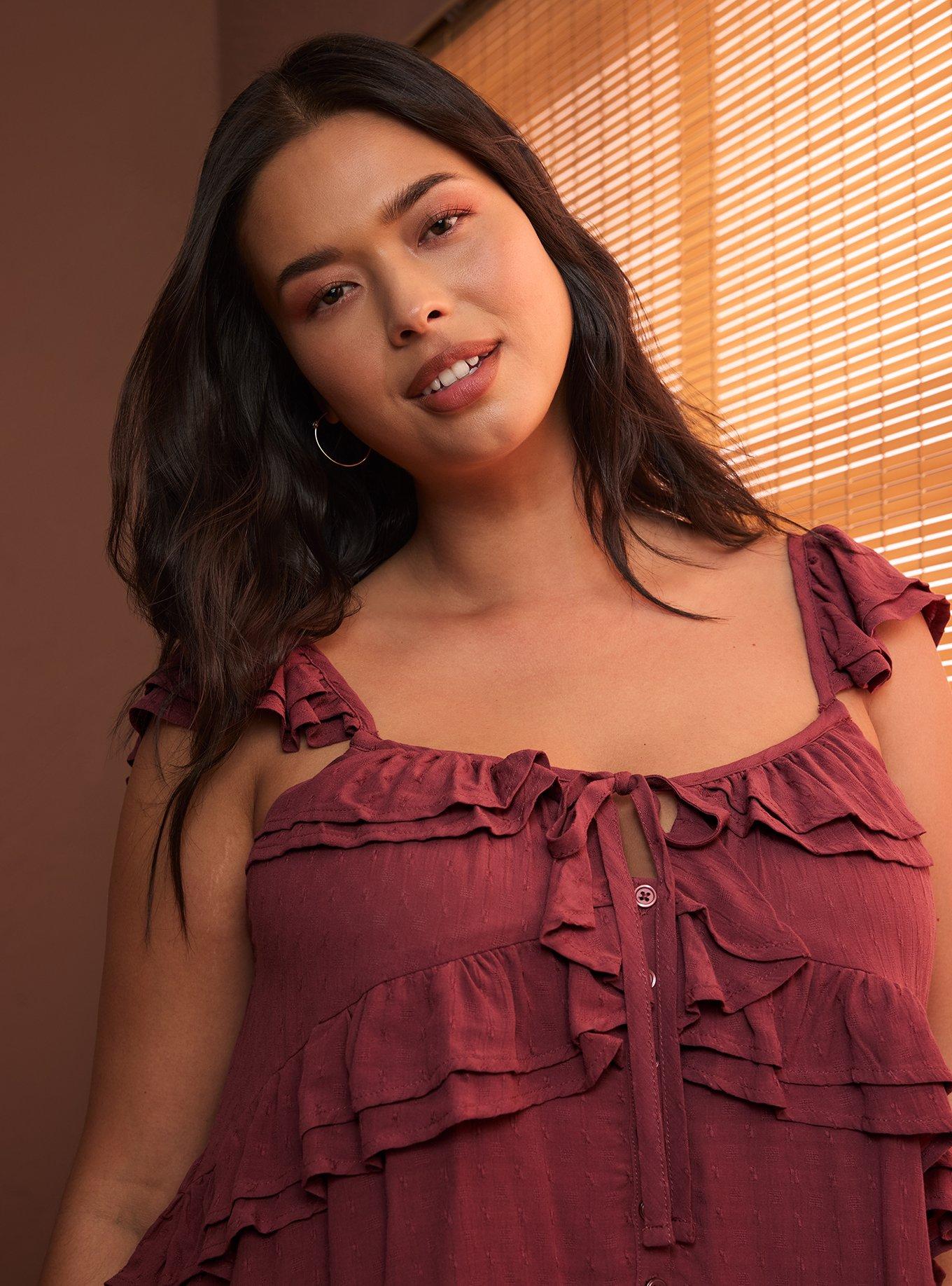 Festi Ruffle Tiered Top, APPLE BUTTER, alternate