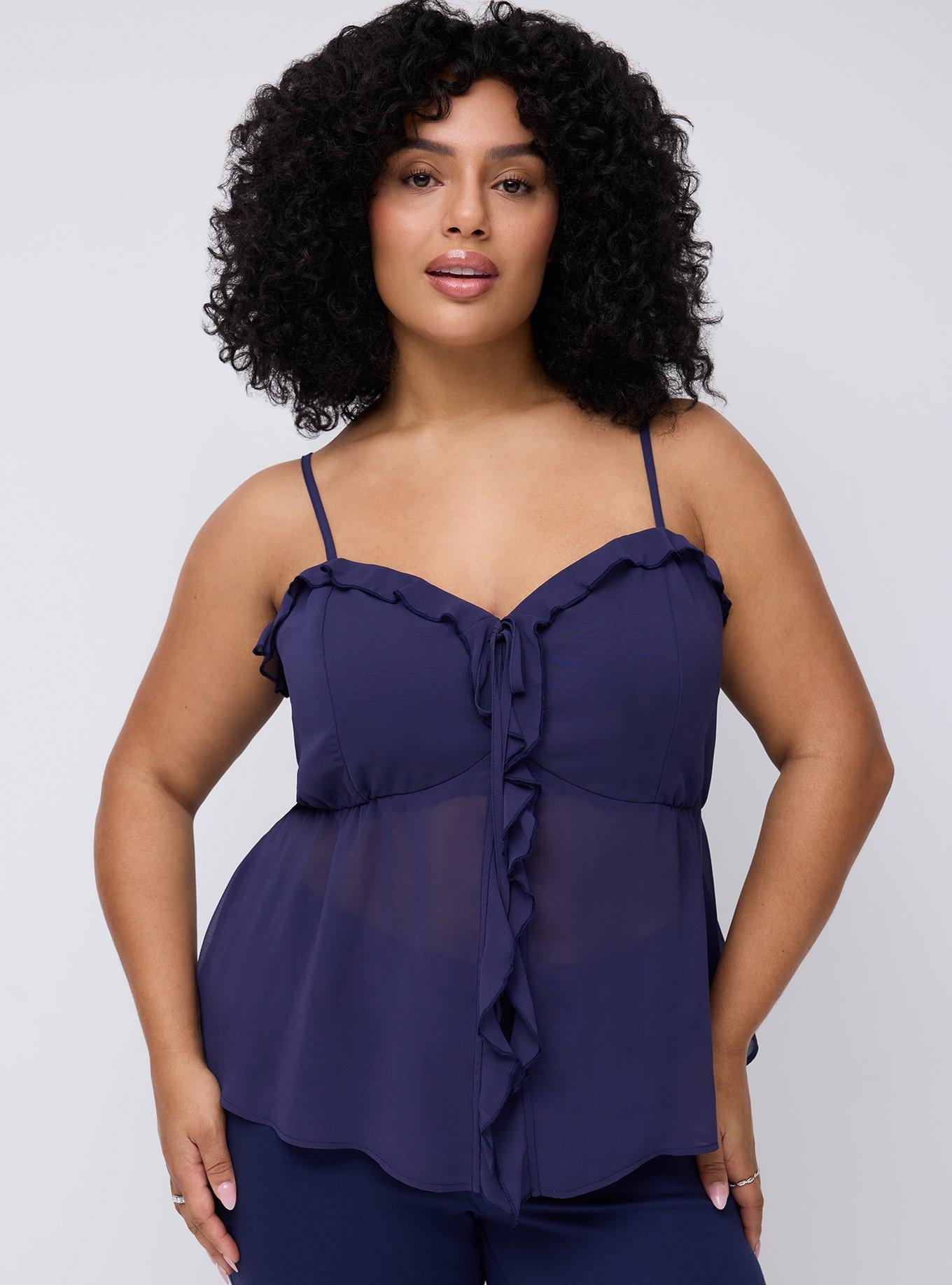 Studio Chiffon Flyaway Top, ECLIPSE, alternate