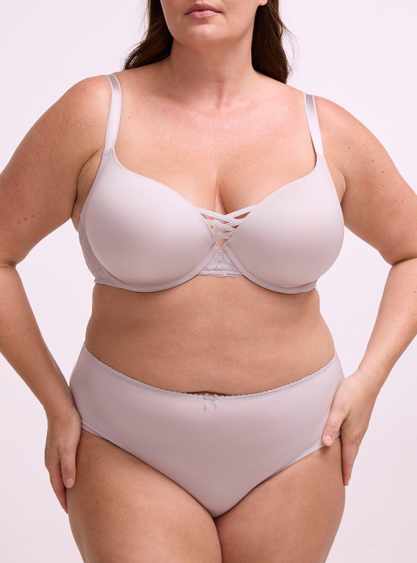 XO Push-Up Plunge Metallic Ava Lace Bra, ALABASTER GRAY, alternate