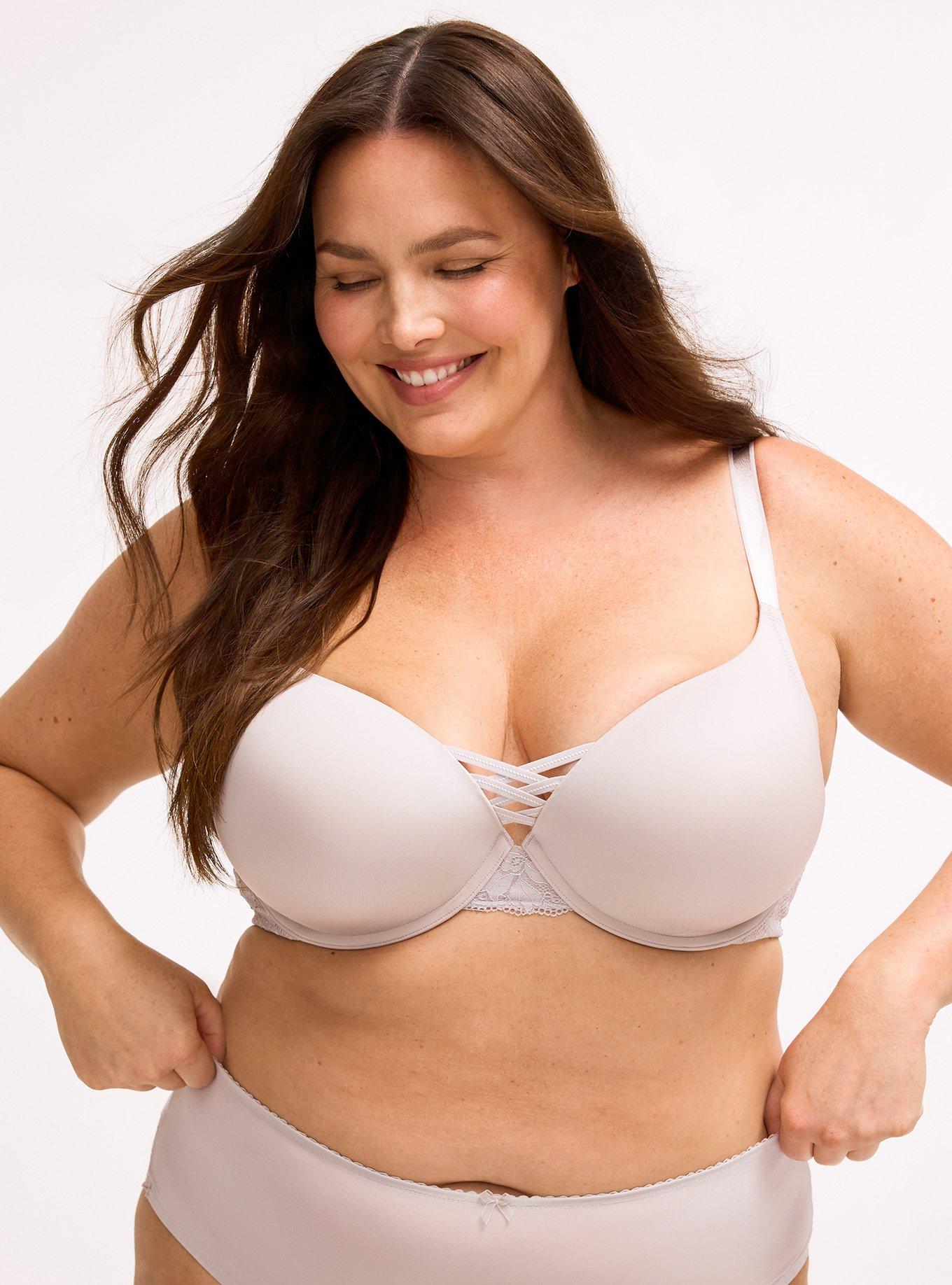 XO Push-Up Plunge Metallic Ava Lace Bra, ALABASTER GRAY, hi-res