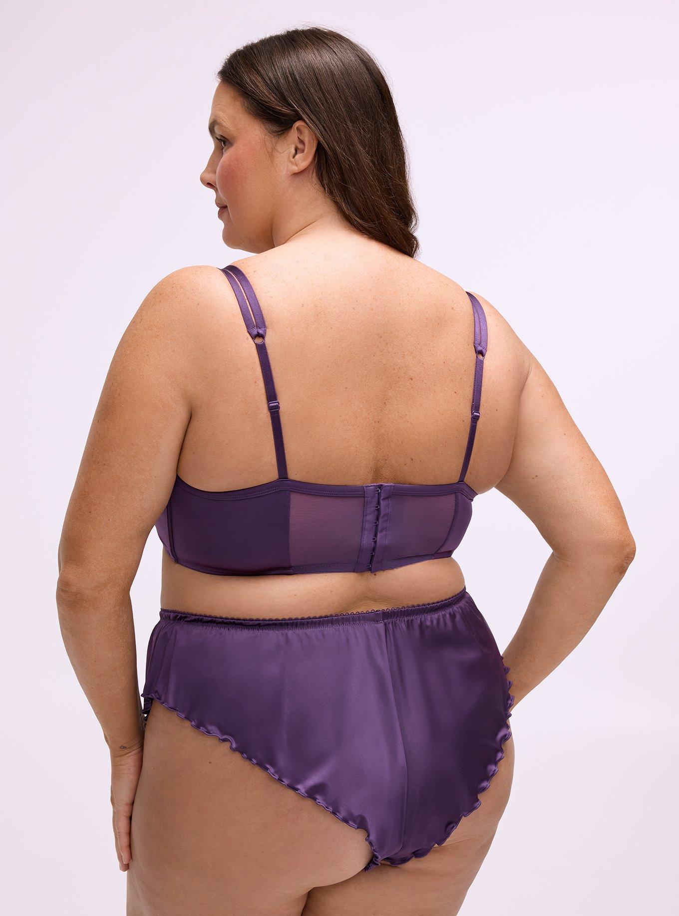 Shine Underwire Longline Lingerie Bra, BLACKBERRY, alternate