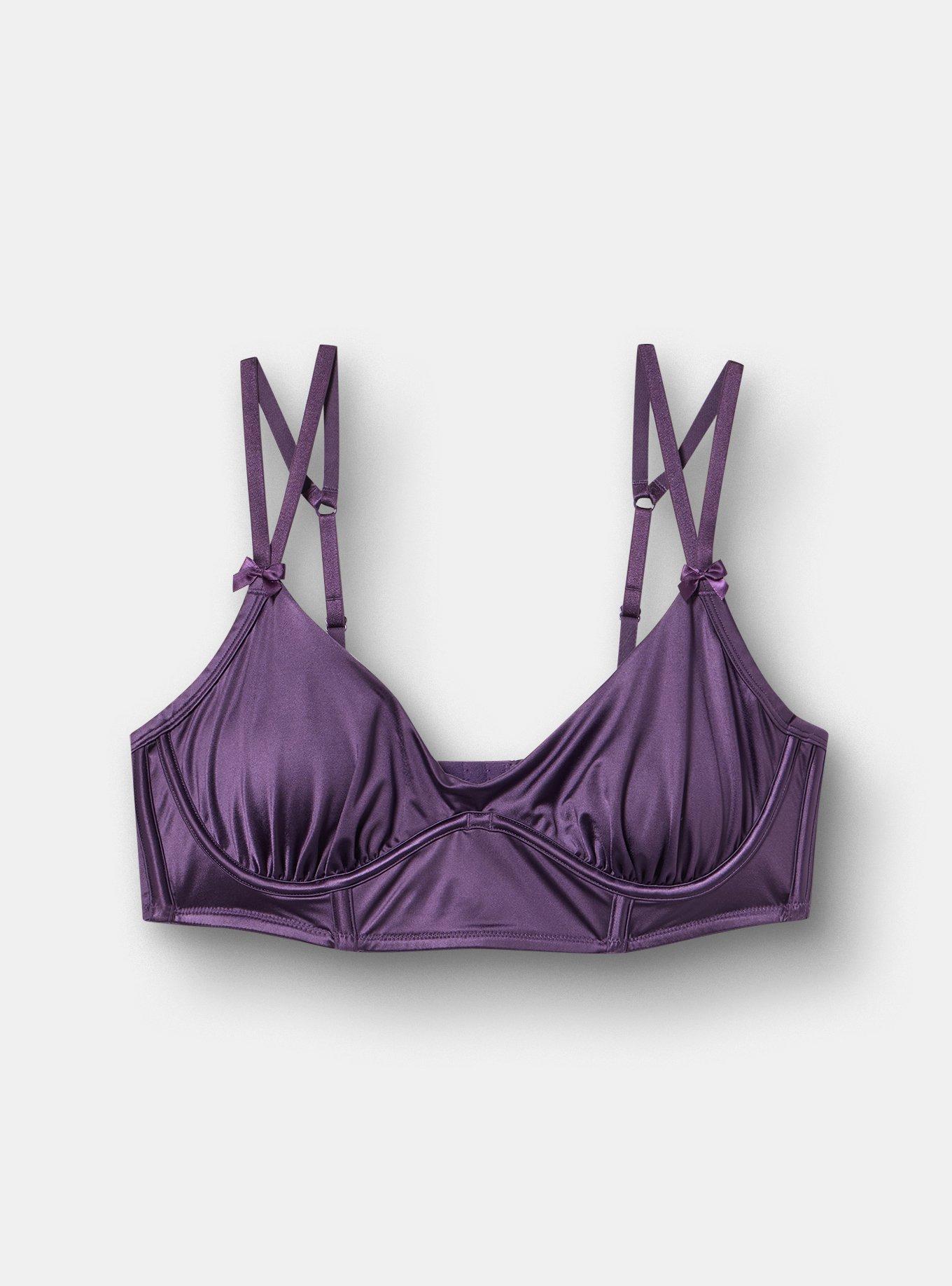 Shine Underwire Longline Lingerie Bra, BLACKBERRY, hi-res