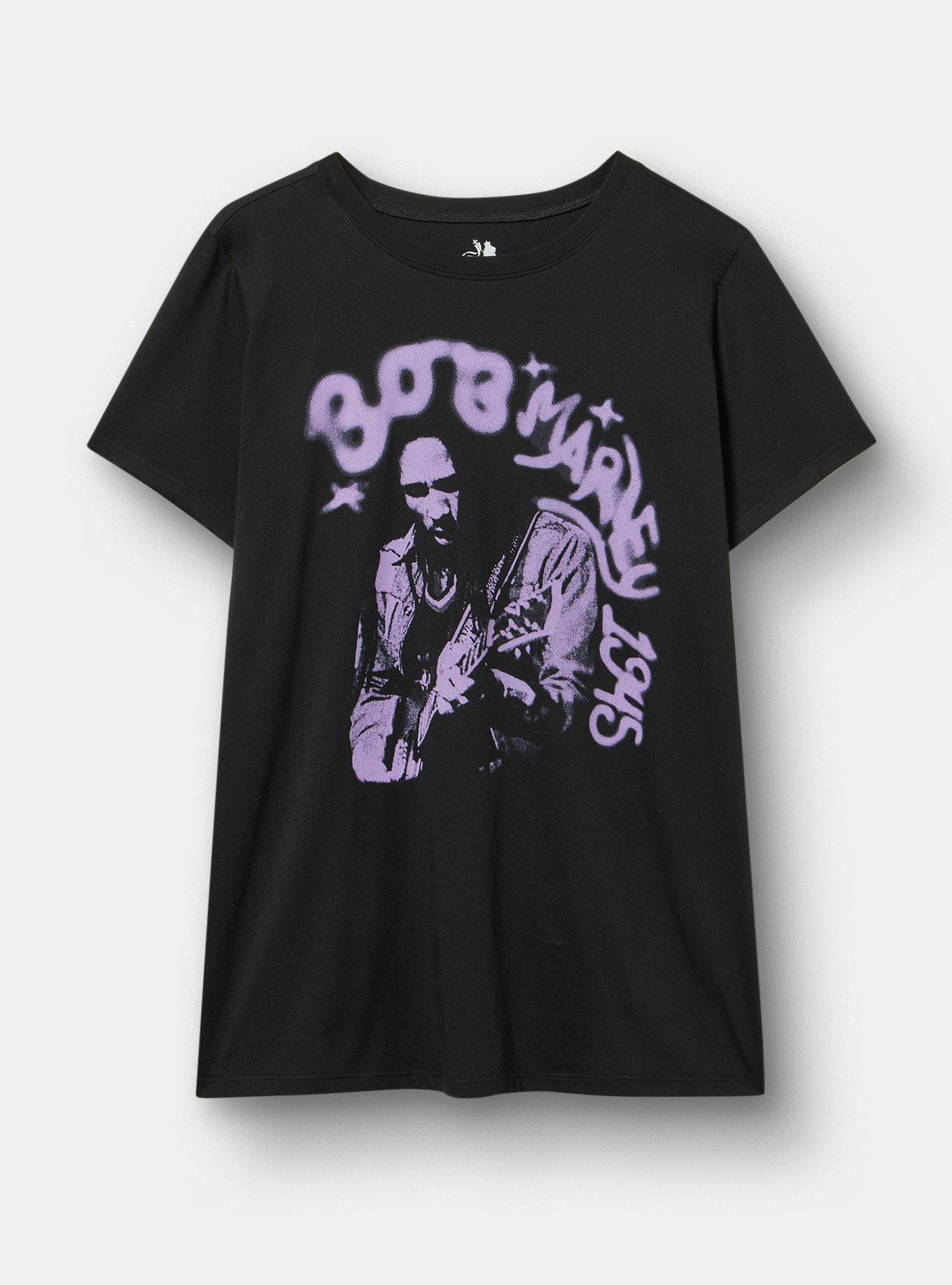 Bob Marley Classic Cotton Jersey Tee, BOB MARLEY GRAFFITI DEEP BLACK, hi-res