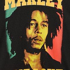 Plus Size Bob Marley Classic Fit Cotton Crew Tee, MARLEY ONE LOVE DEEP BLACK, swatch