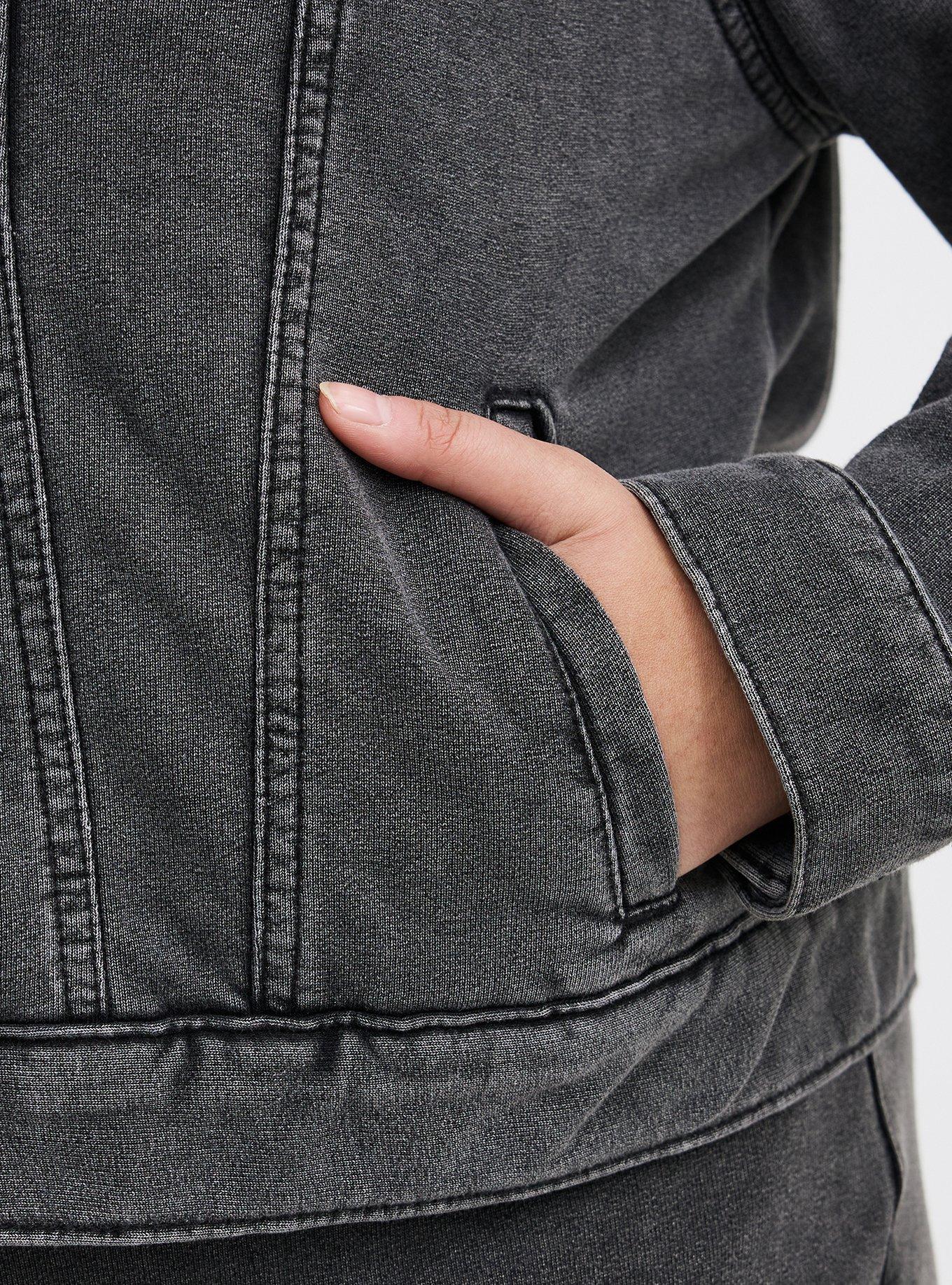 French Terry Trucker, WASHED BLACK, alternate