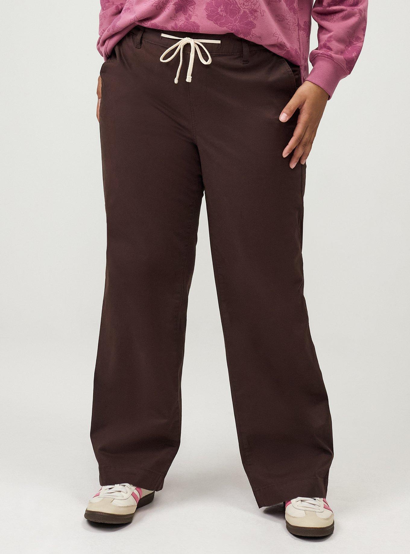 Pull-On Weekend Wide-Leg Mid-Rise Pant, JAVA, alternate