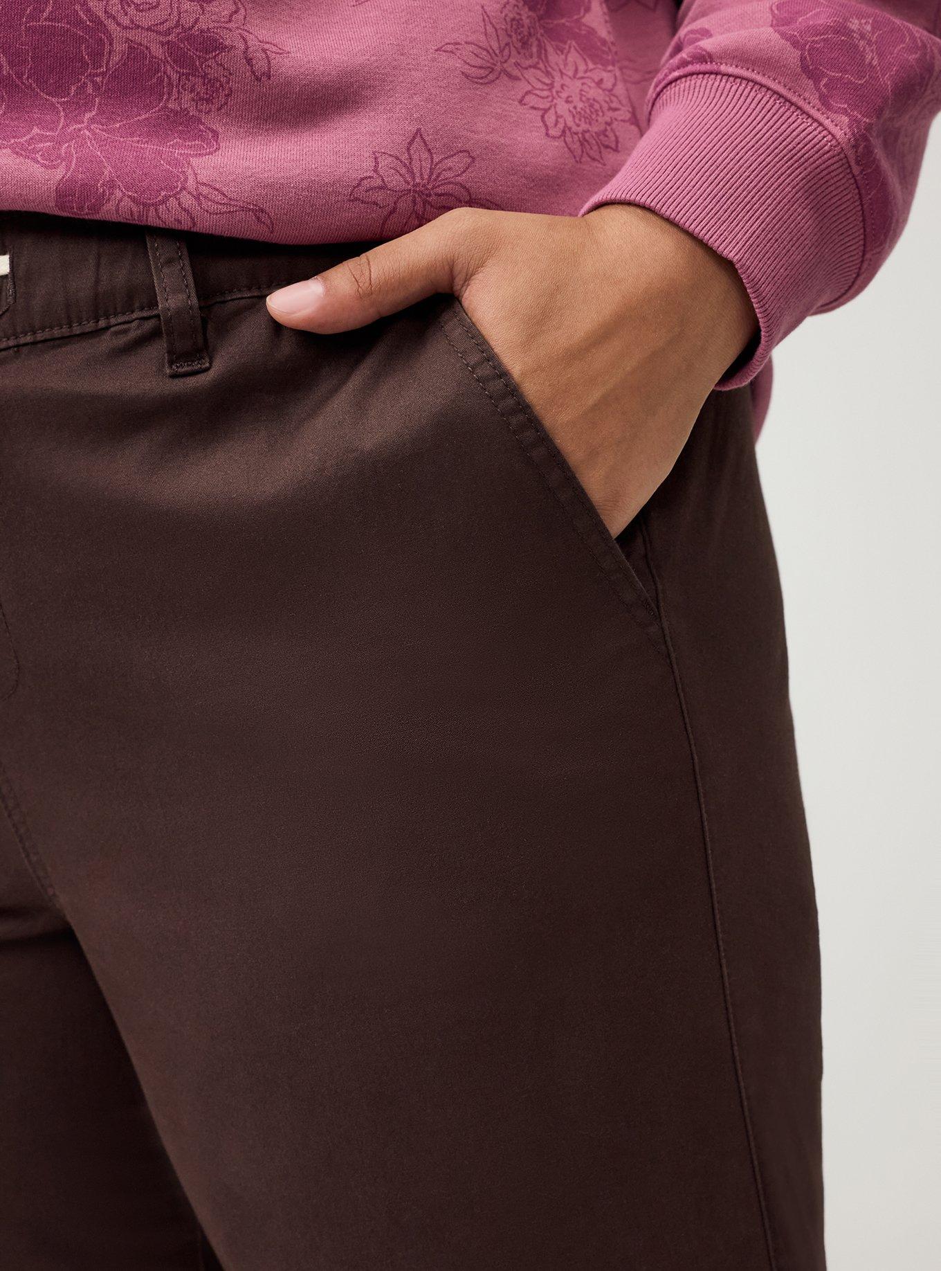 Pull-On Weekend Wide-Leg Mid-Rise Pant, JAVA, alternate
