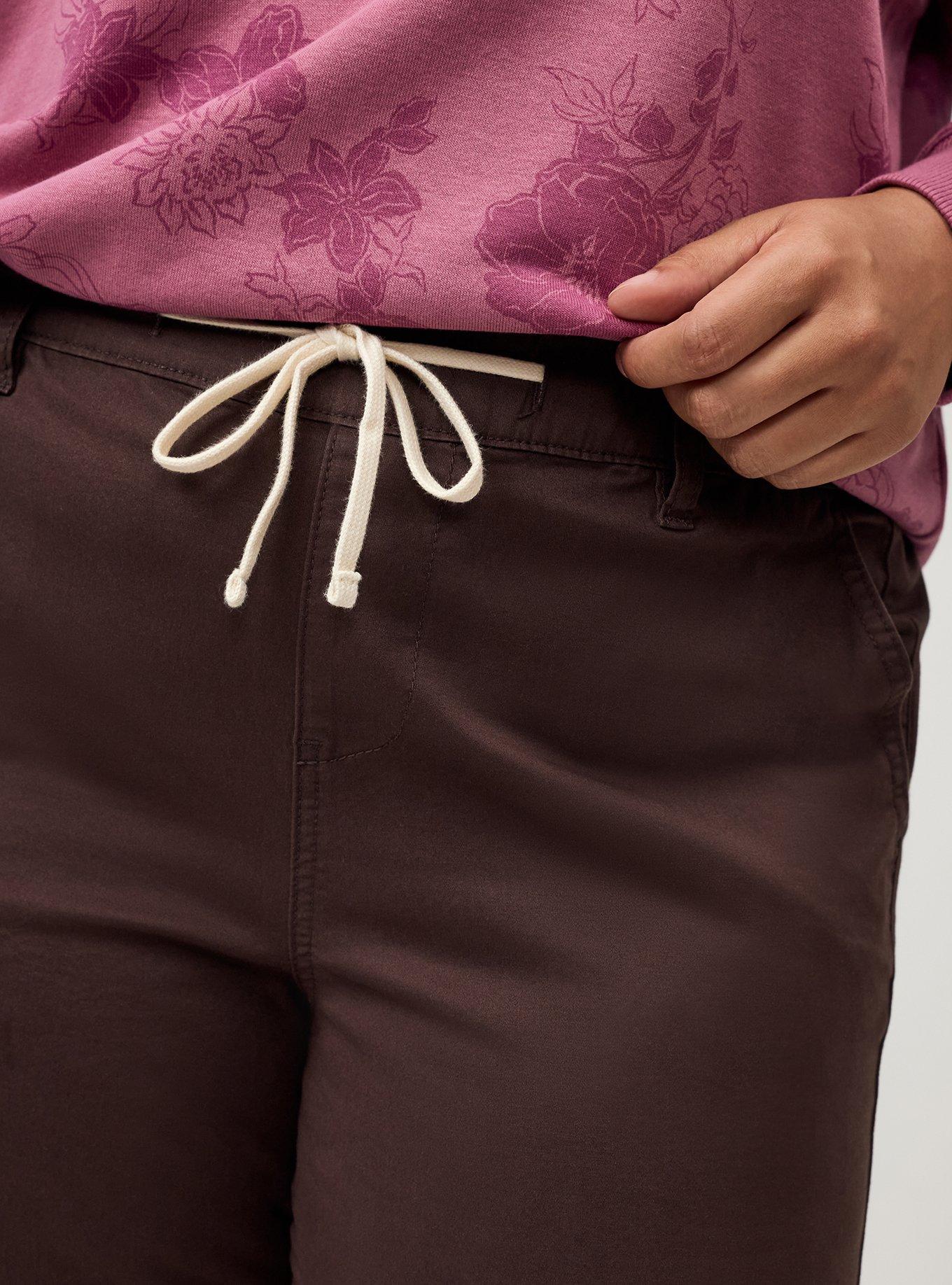 Pull-On Weekend Wide-Leg Mid-Rise Pant, JAVA, alternate