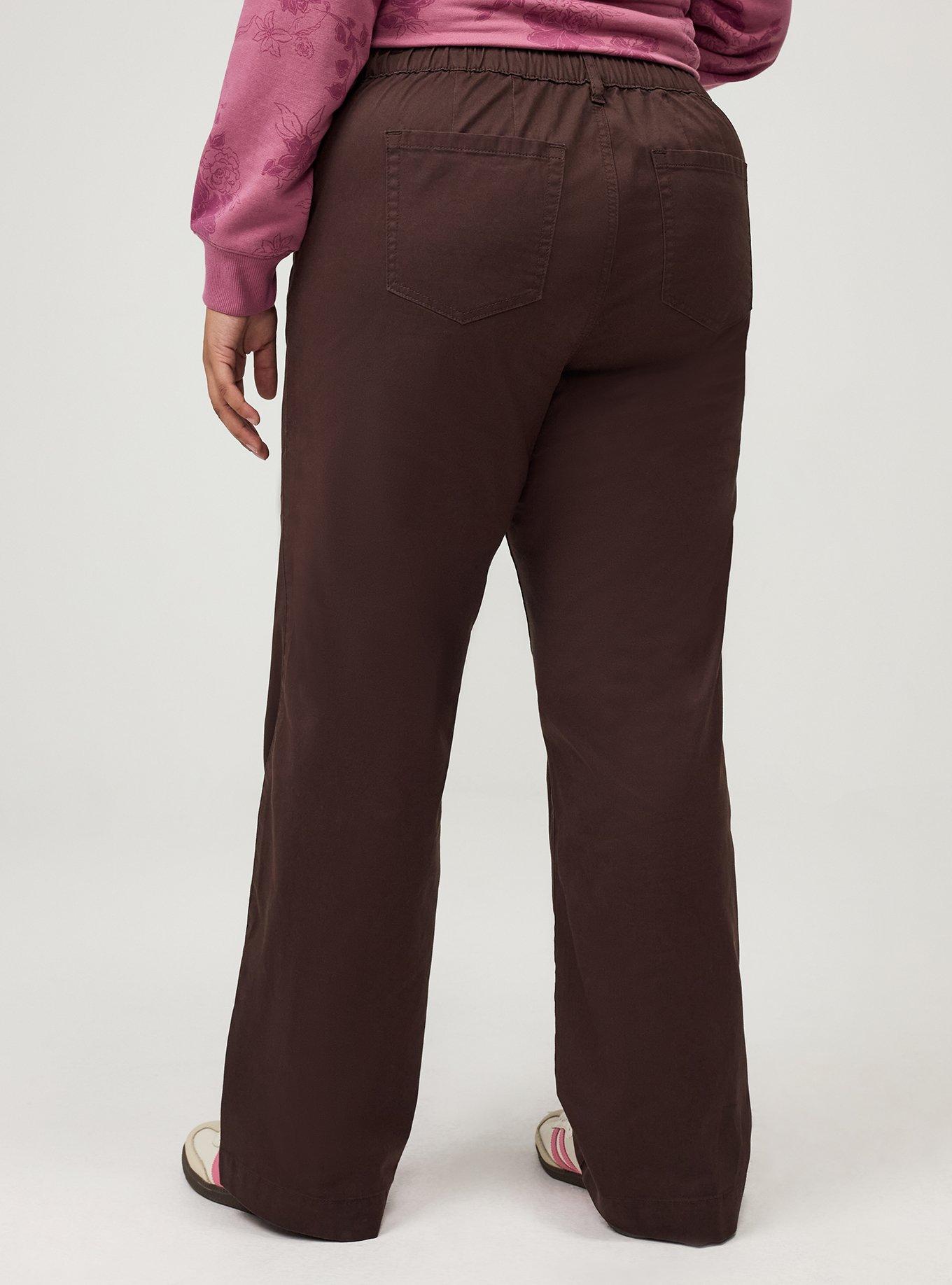 Pull-On Weekend Wide-Leg Mid-Rise Pant, JAVA, alternate