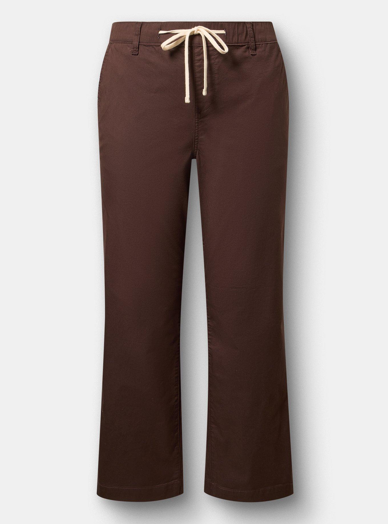 Pull-On Weekend Wide-Leg Mid-Rise Pant, JAVA, hi-res