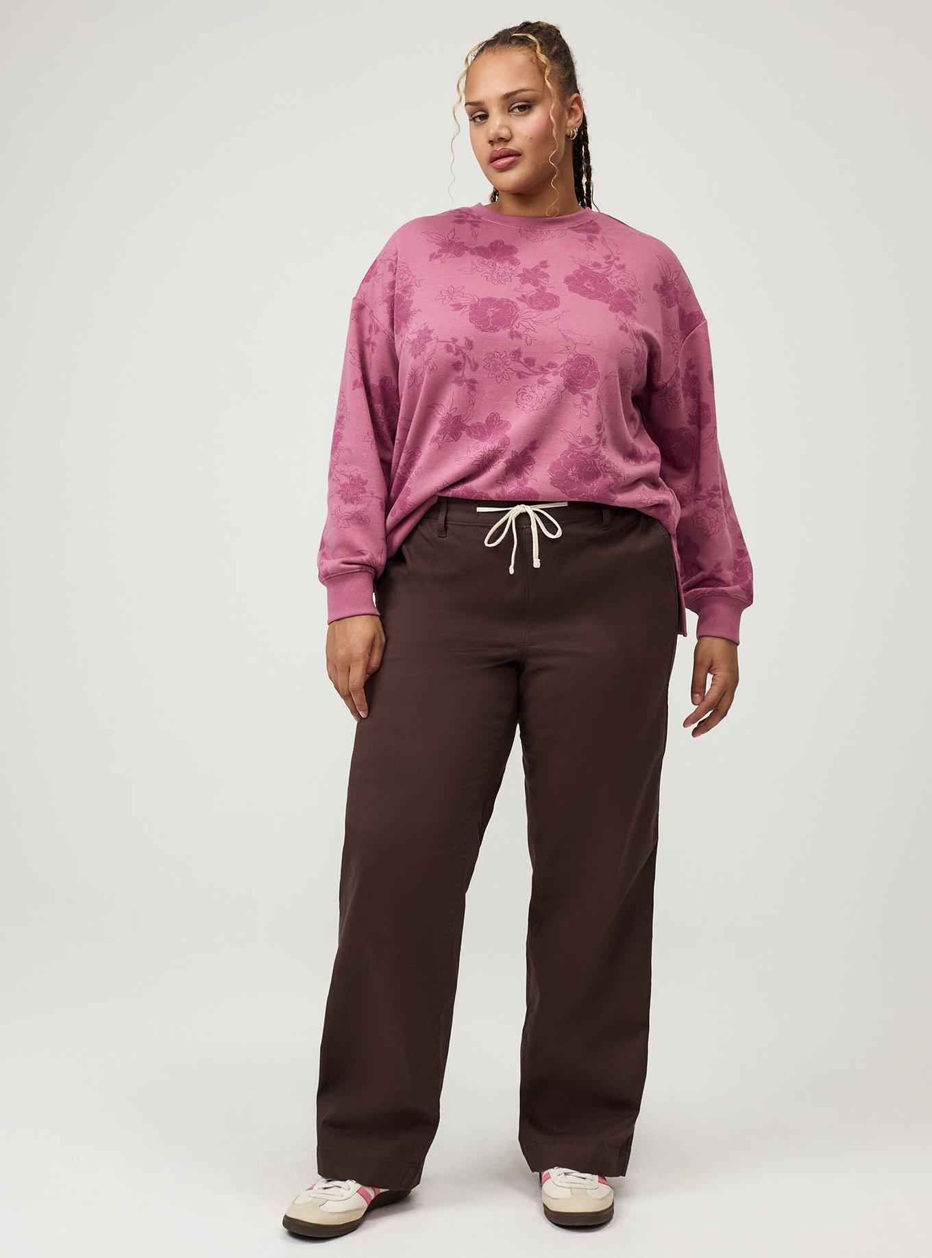 Pull-On Weekend Wide-Leg Mid-Rise Pant, JAVA, hi-res