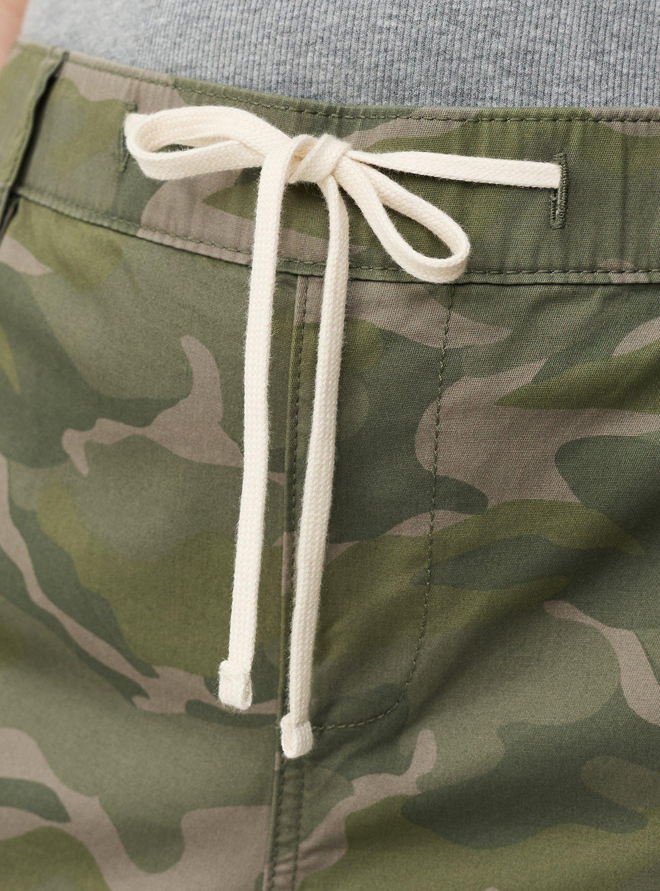 Pull-On Weekend Wide-Leg Mid-Rise Pant, CAMO CADET, alternate