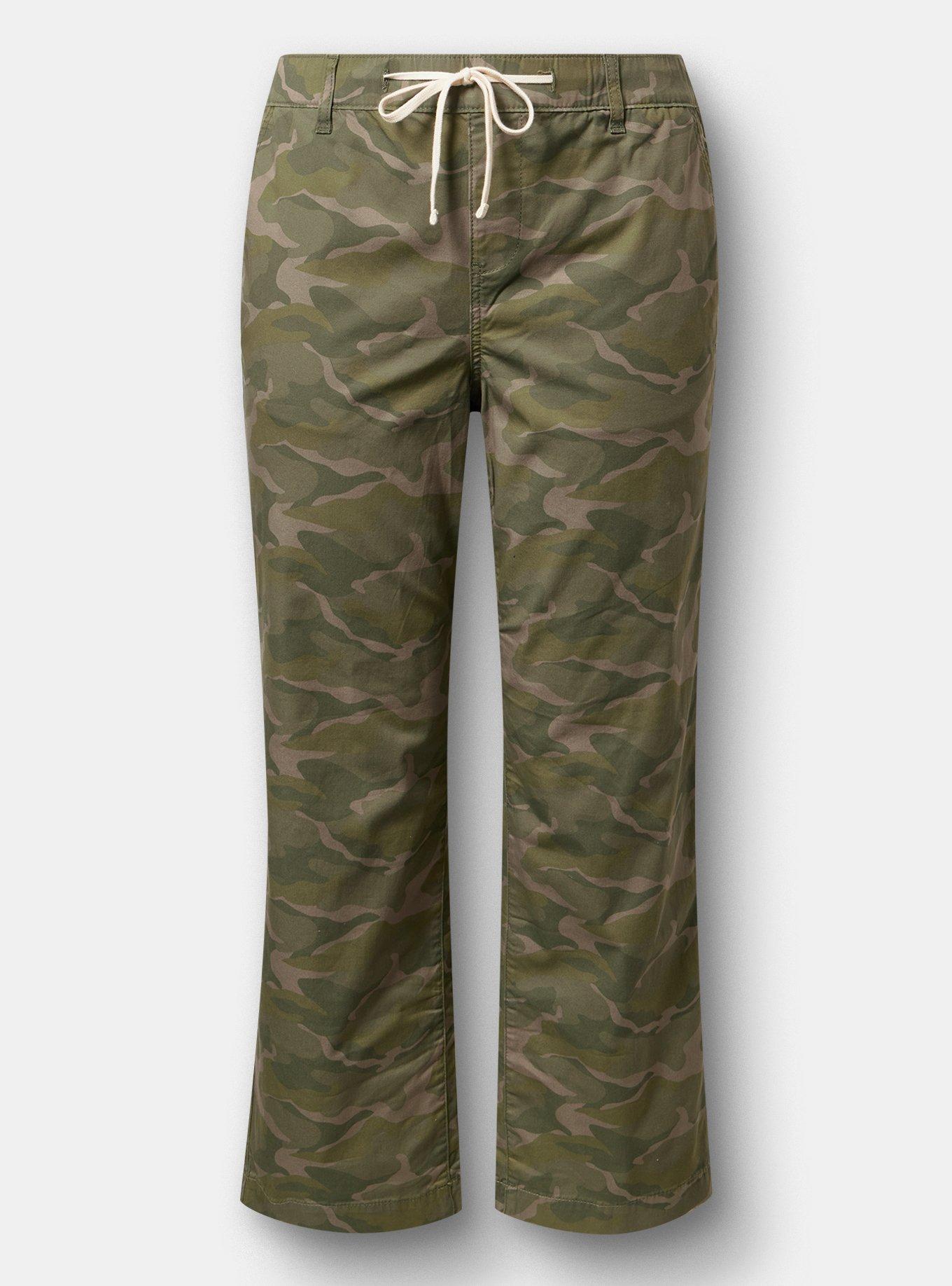 Pull-On Weekend Wide-Leg Mid-Rise Pant, CAMO CADET, hi-res