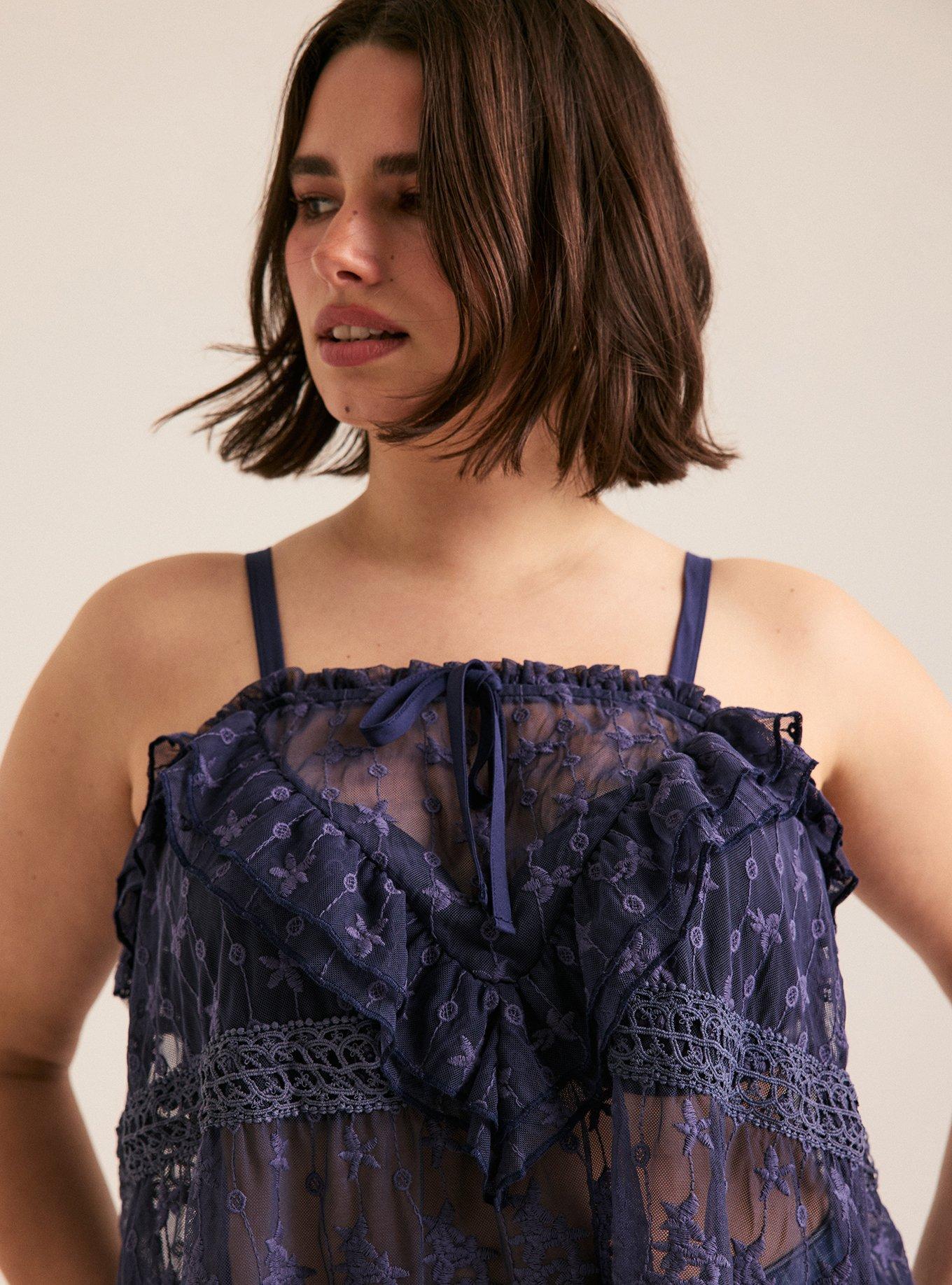 Festi Embroidered Lace Cami, NIGHTSHADOW BLUE, alternate