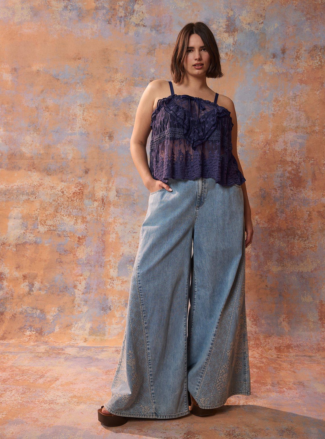 Festi Embroidered Lace Cami, NIGHTSHADOW BLUE, alternate