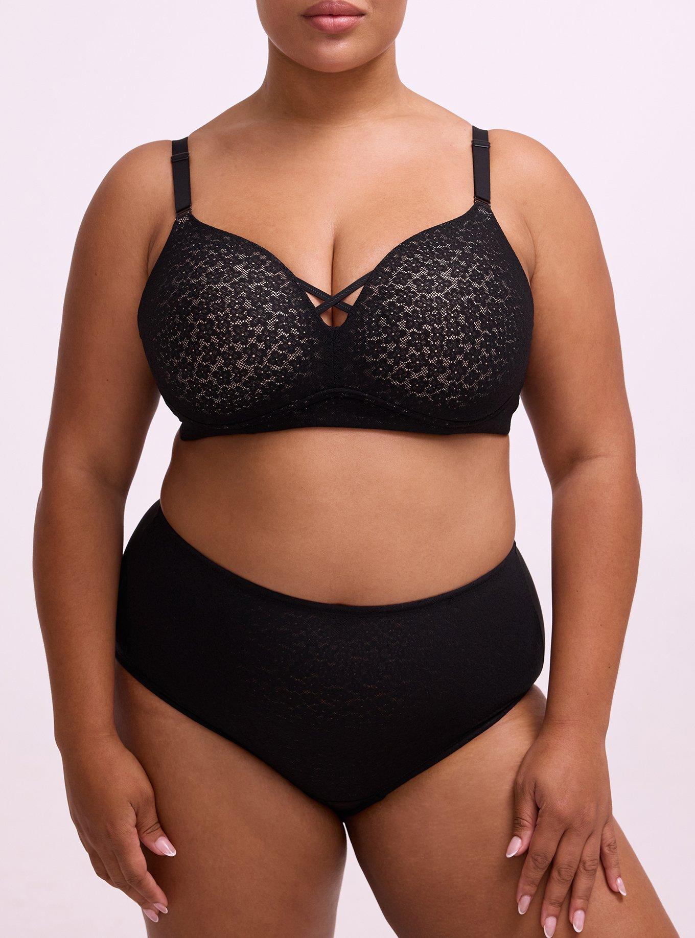 Lila Wire-Free Push-Up Bra, RICH BLACK, alternate