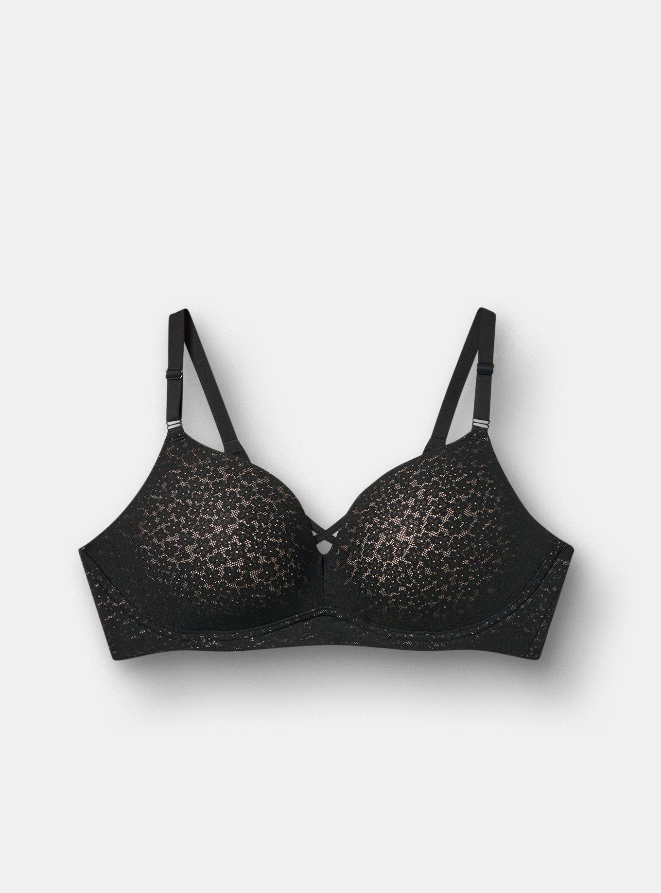 Lila Wire-Free Push-Up Bra, RICH BLACK, hi-res