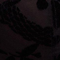 Plus Size Unlined Balconette Flocked Mesh Bra, SNAKE FLORAL BLACK, swatch