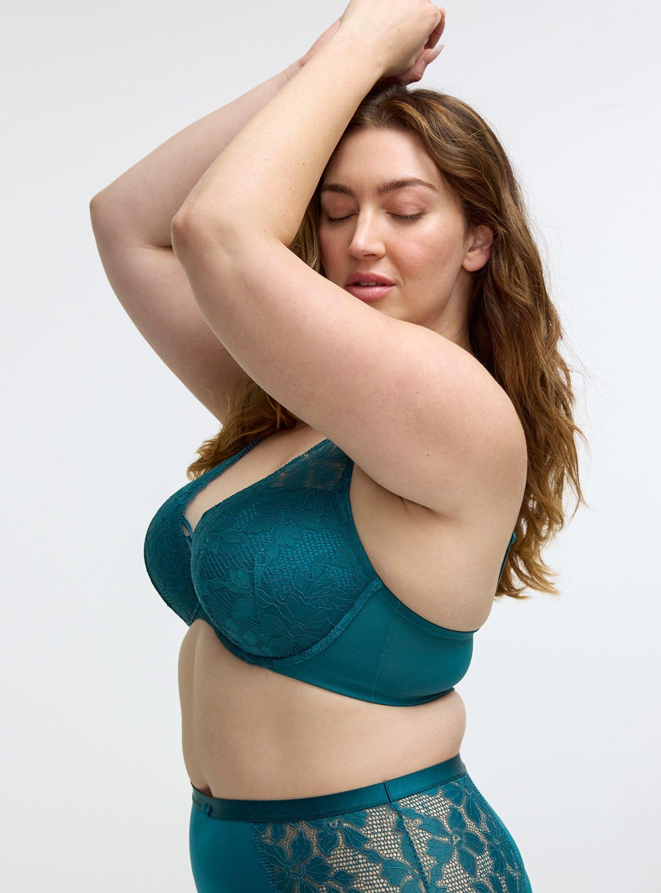XO Push-Up Plunge Ava Lace Bra, LEGION BLUE, alternate