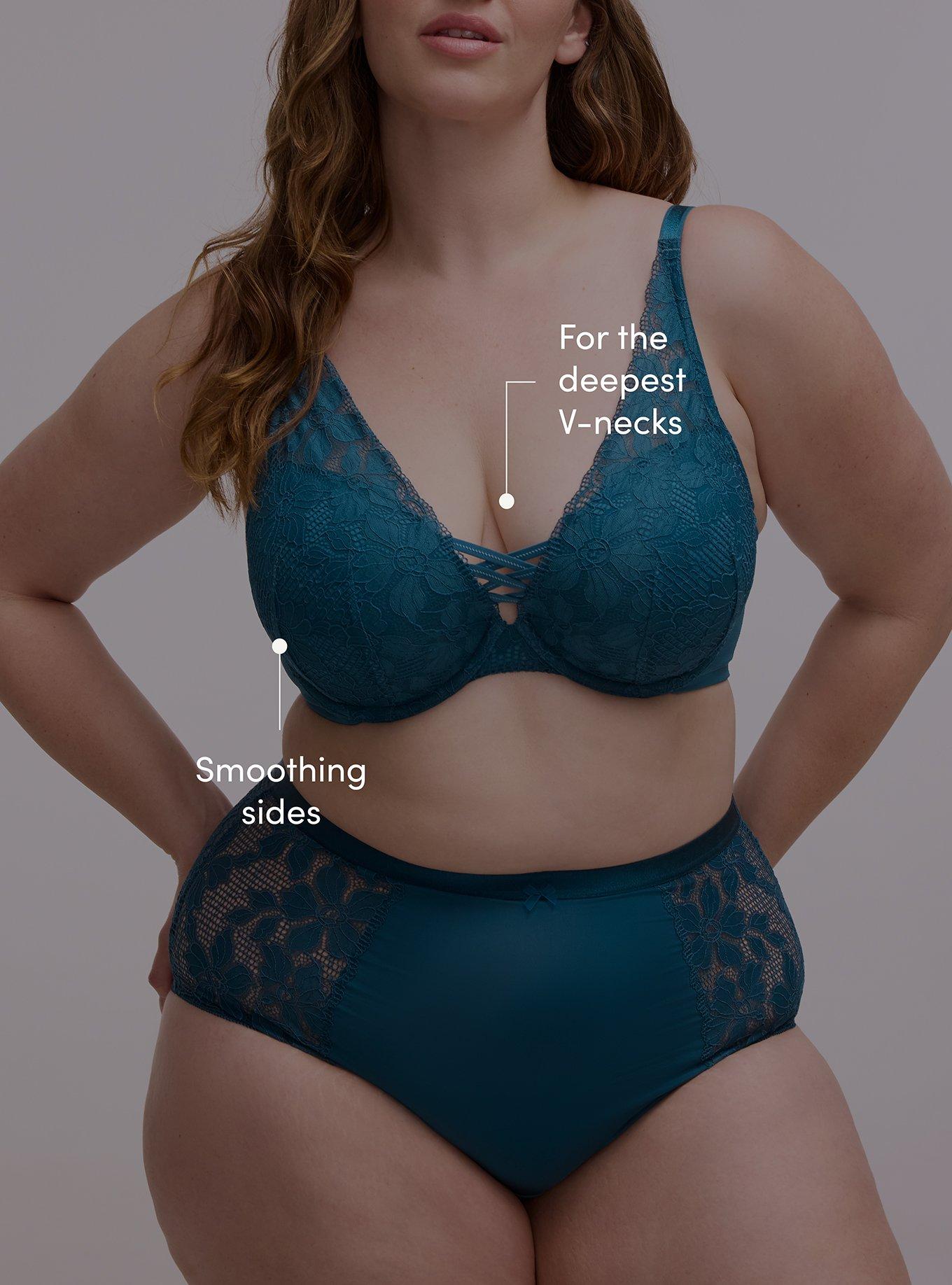 XO Push-Up Plunge Ava Lace Bra, LEGION BLUE, alternate
