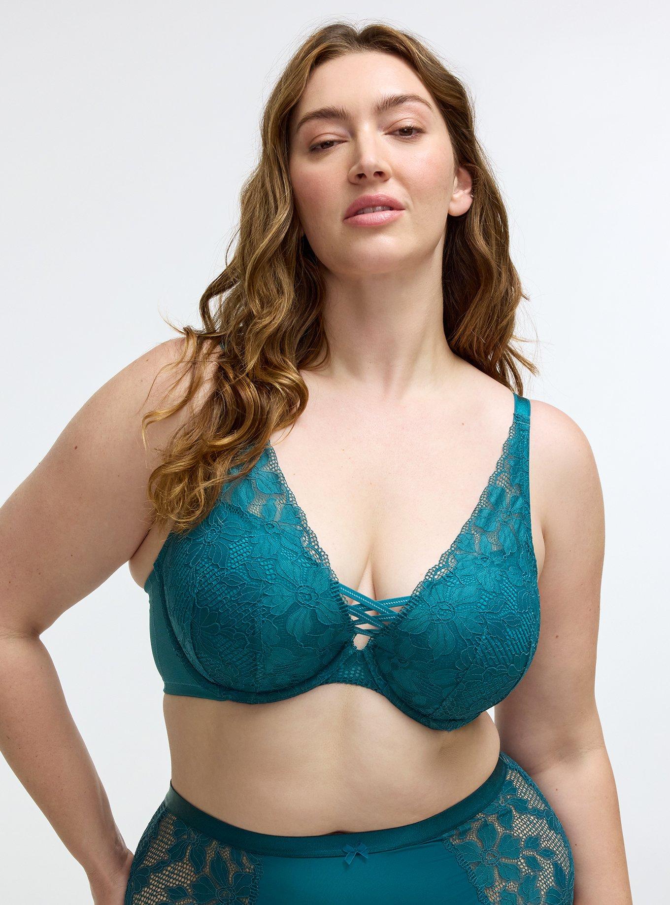 XO Push-Up Plunge Ava Lace Bra, LEGION BLUE, hi-res