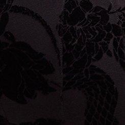 Plus Size Wire-Free Lightly Lined Flocked Mesh Bra, SNAKE FLORAL BLACK, swatch